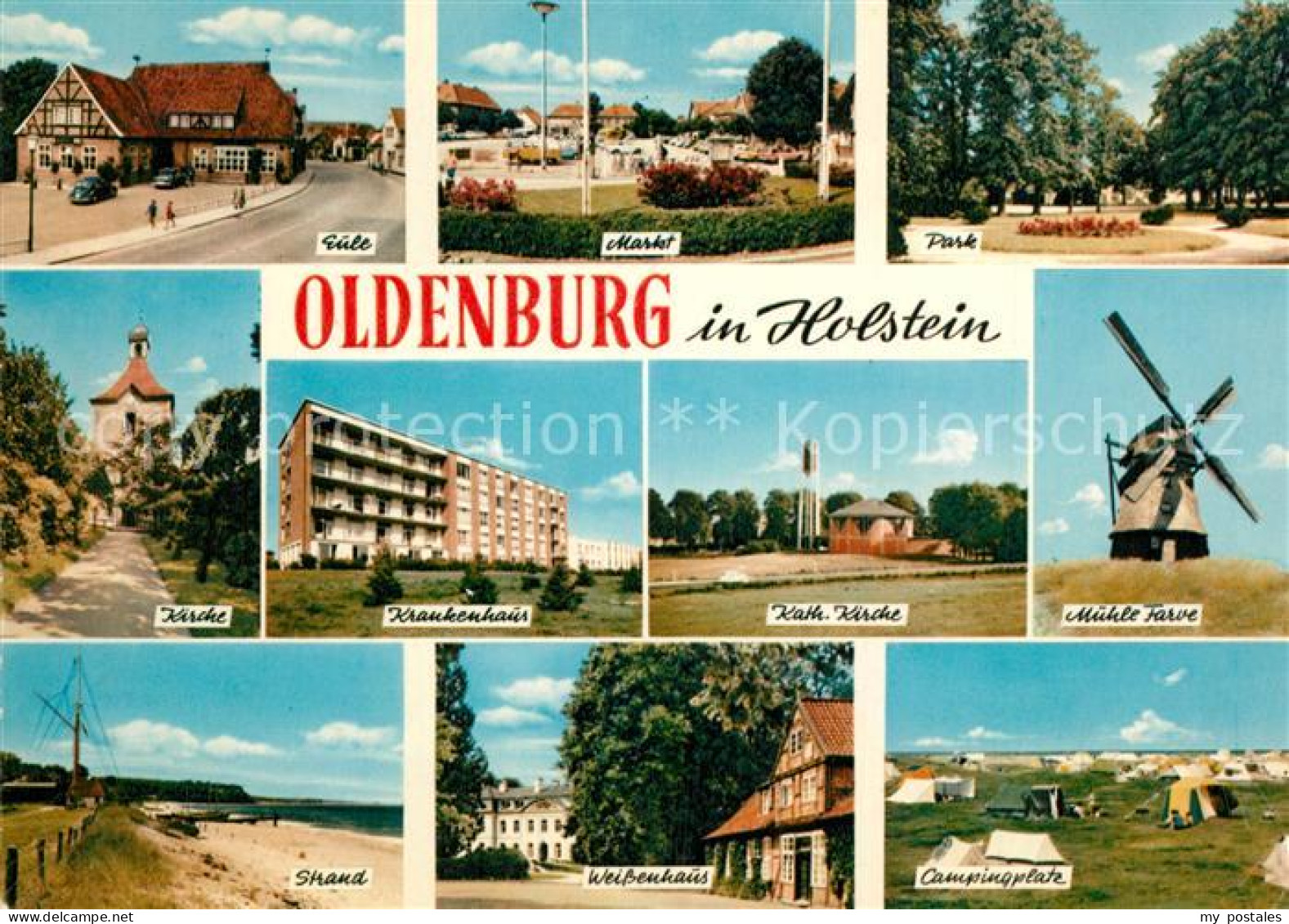 73259159 Oldenburg Holstein Muehle Farve Katholische Kirche Weissenhaus Markt Ol - Oldenburg (Holstein)