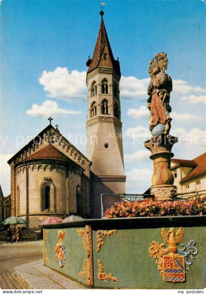 73258230 Schwaebisch Gmuend St Johanneskirche Und Marienbrunnen Am Marktplatz Sc - Schwaebisch Gmünd