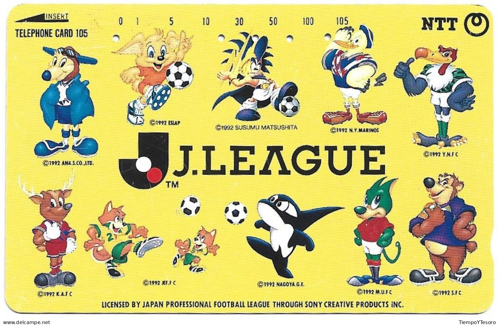Phonecard - Japan, J-League, N°1170 - Colecciones