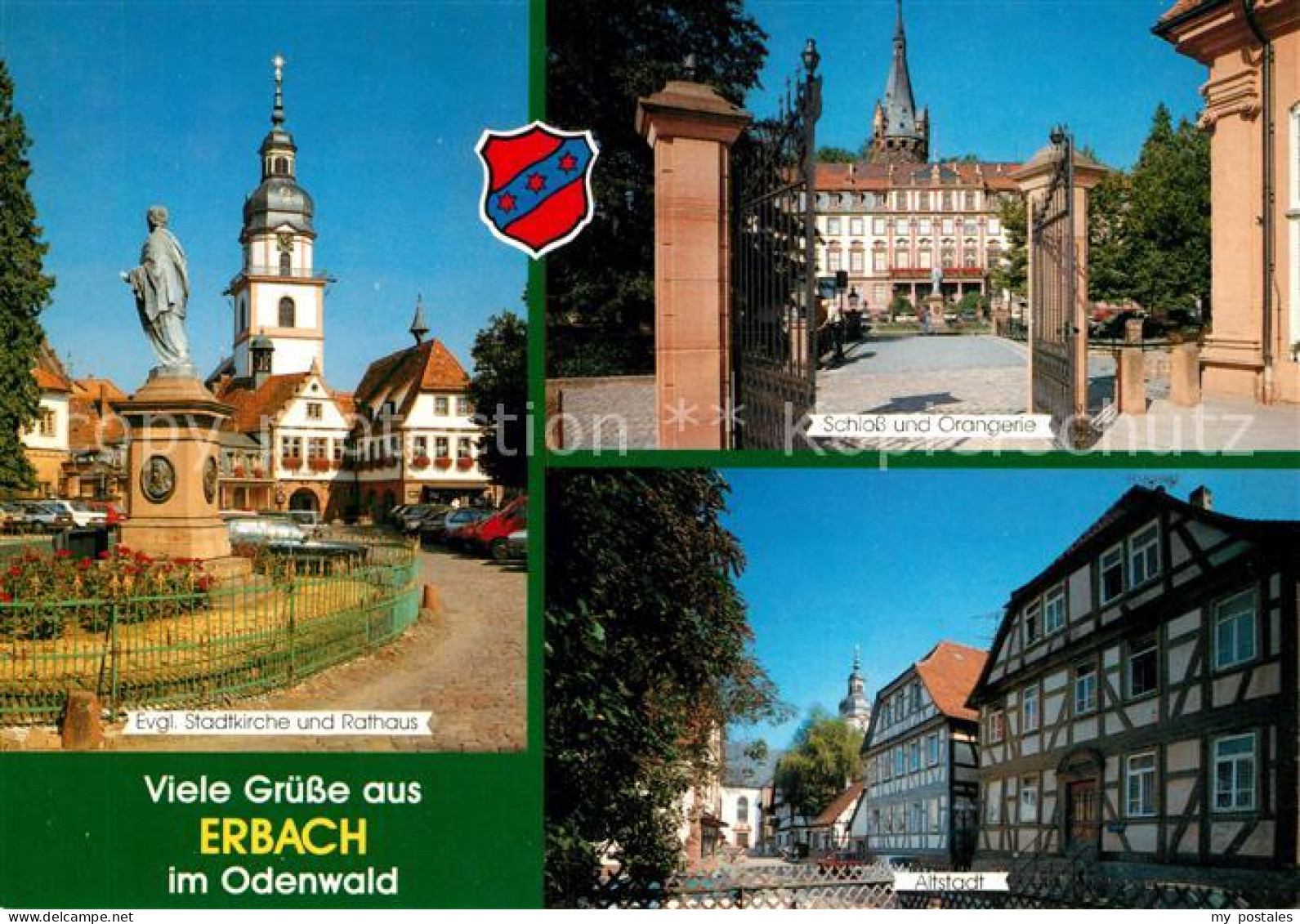 73255293 Erbach Odenwald Ev Stadtkirche Und Rathaus Schloss Orangerie Altstat Er - Erbach