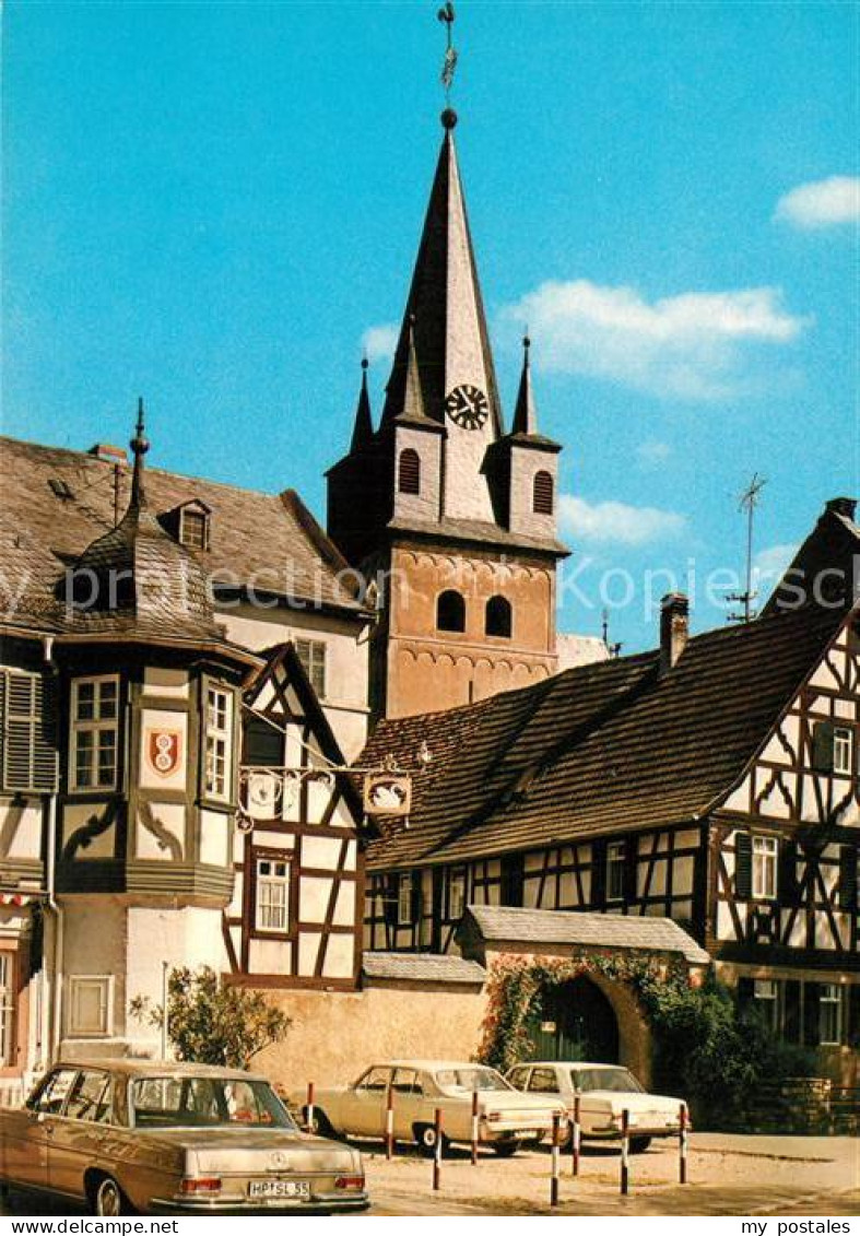73254862 Oestrich-Winkel Mittelalterliche Fachwerkhaeuser Kirche Oestrich-Winkel - Oestrich-Winkel