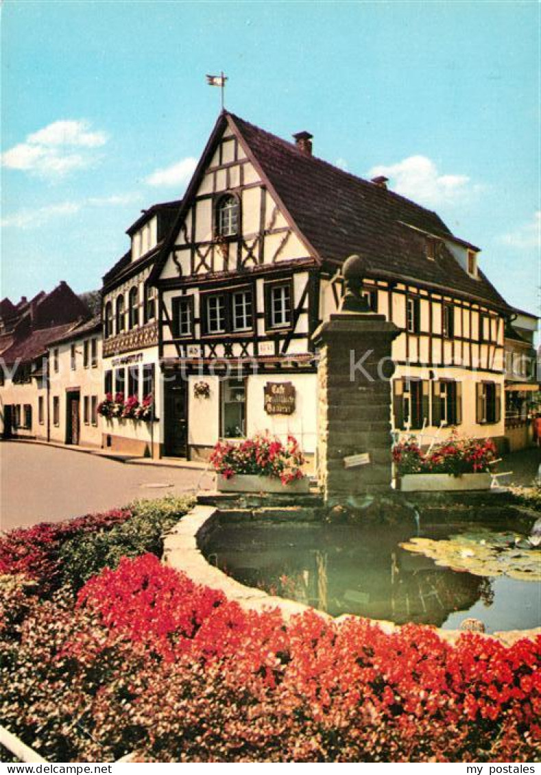 73250023 Rhoendorf Cafe Profittlich Konditorei Weinhaus Fachwerkhaus Brunnen Rho - Bad Honnef