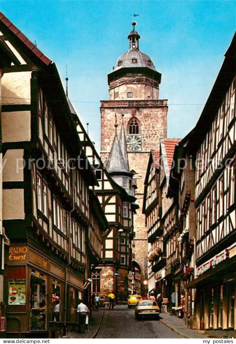 73247848 Alsfeld Obere Fuldergasse Fachwerkhaeuser Altstadt Turm Alsfeld - Alsfeld