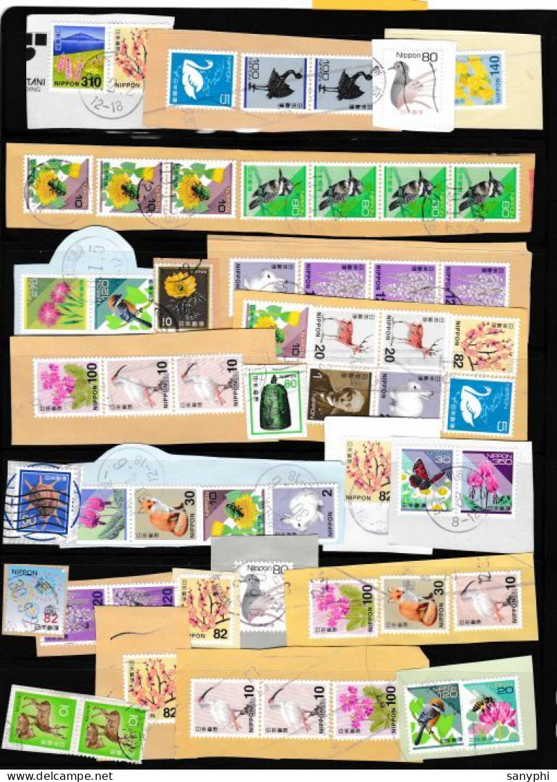 Japan Letter Used Stamps Collection 5 Pages - Verzamelingen & Reeksen
