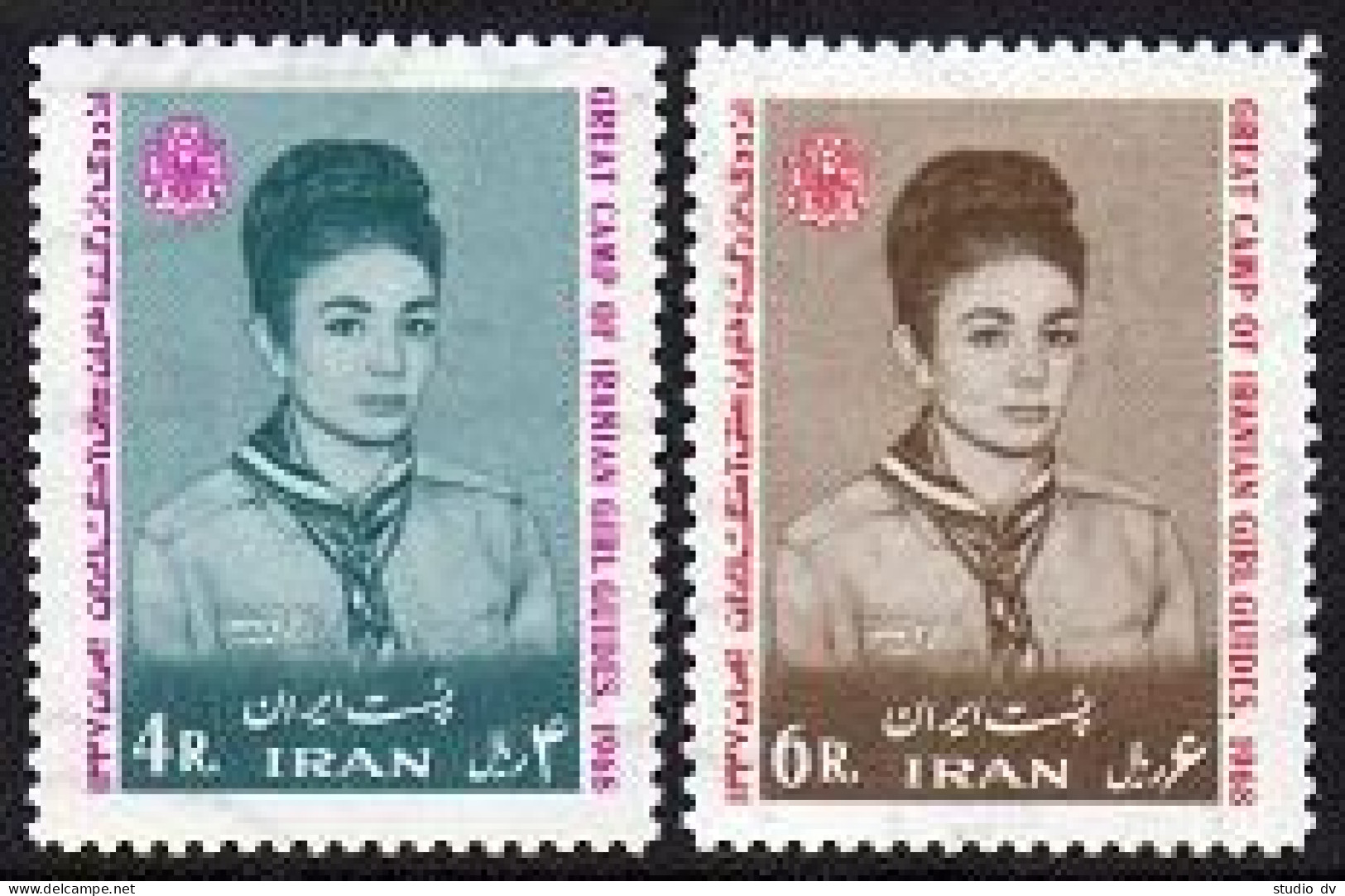 Iran 1478-1479, MNH. Michel 1390-1391. Girl Guides 1968. Queen Farah. - Iran