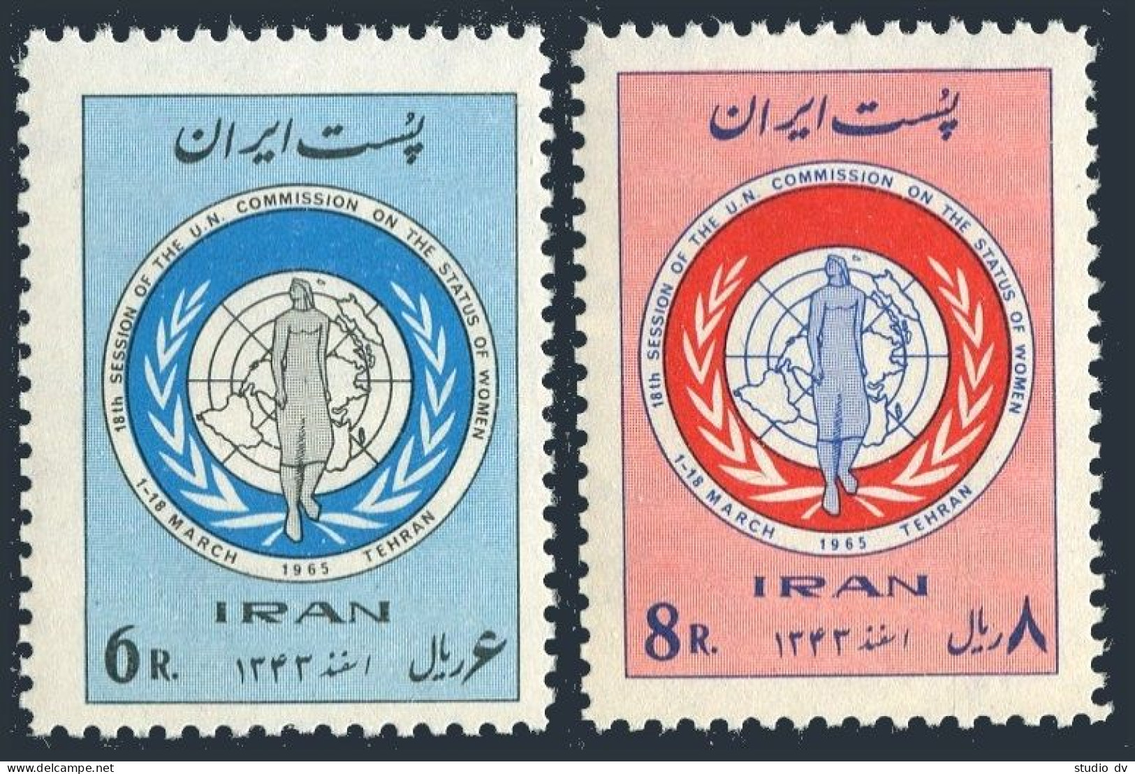 Iran 1317-1318,MNH.Michel 1242-1243. UN Commission The Status Of Women,1965. - Iran