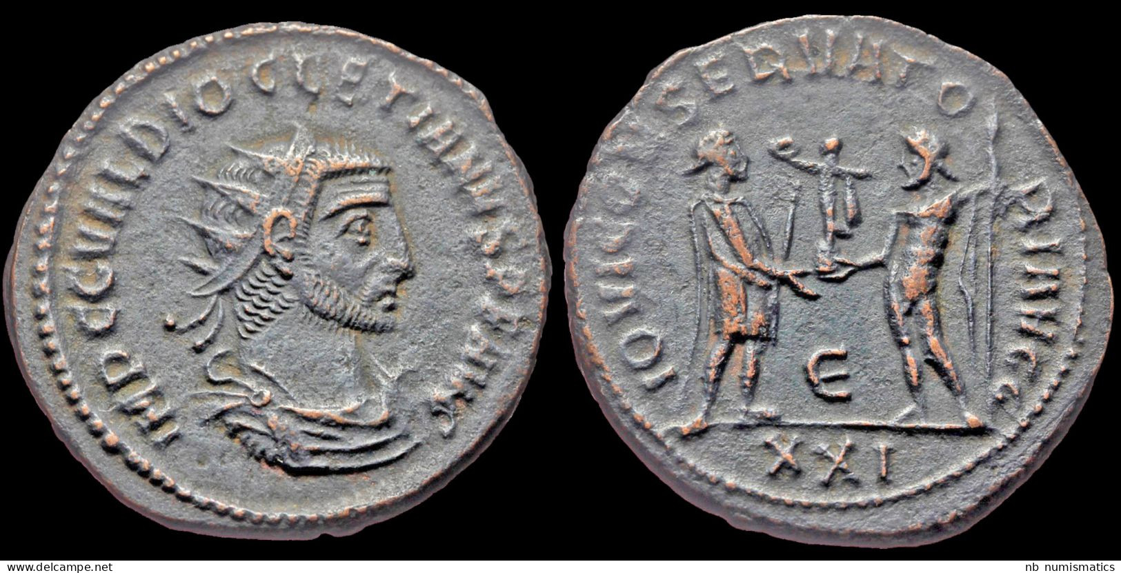 Diocletian AE Antoninianus Diocletian Standing Right - The Tetrarchy (284 AD To 307 AD)