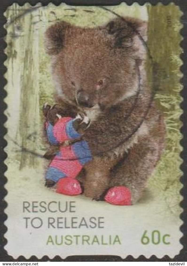 AUSTRALIA - DIE-CUT - USED - 2010 60c Wildlife Caring - Koala - Oblitérés