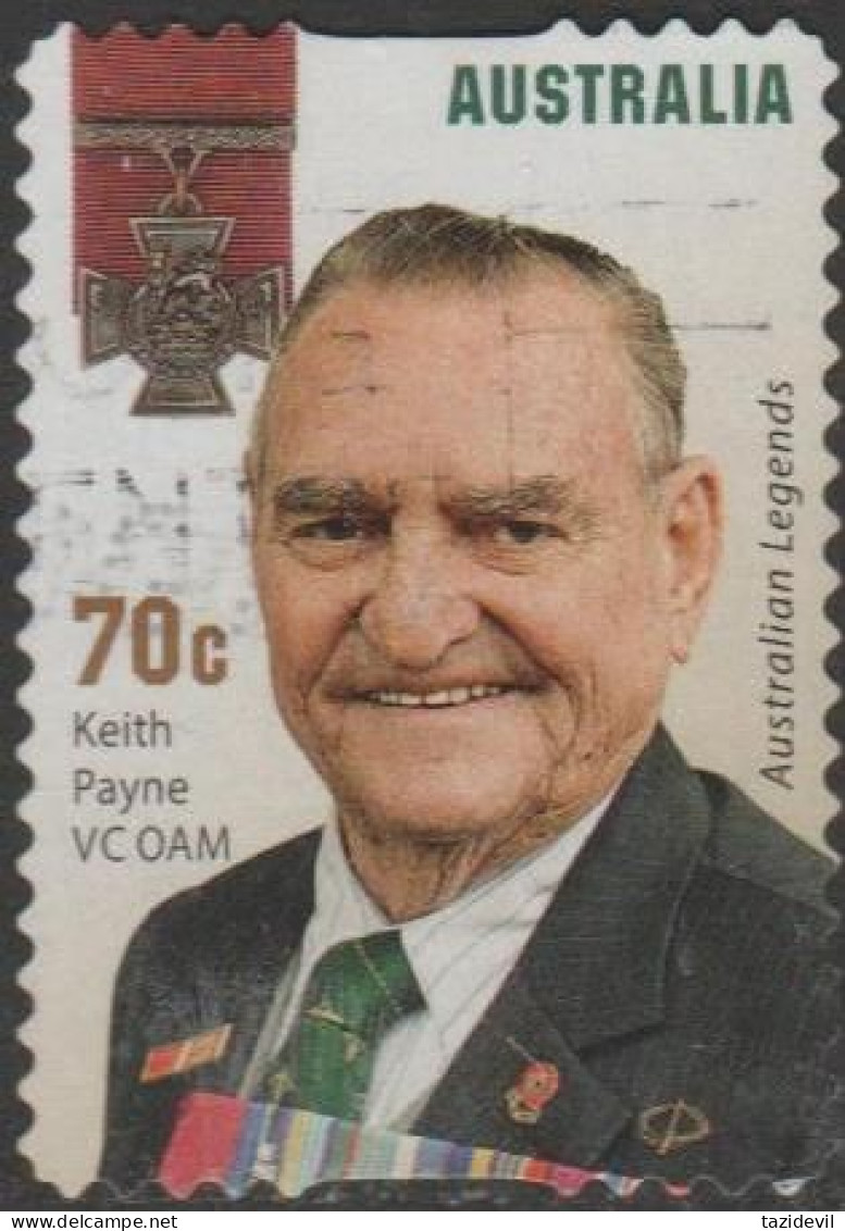 AUSTRALIA - DIE-CUT - USED - 2015 70c Legends Victoria Cross Winners - Keith Payne VC OAM - Gebraucht