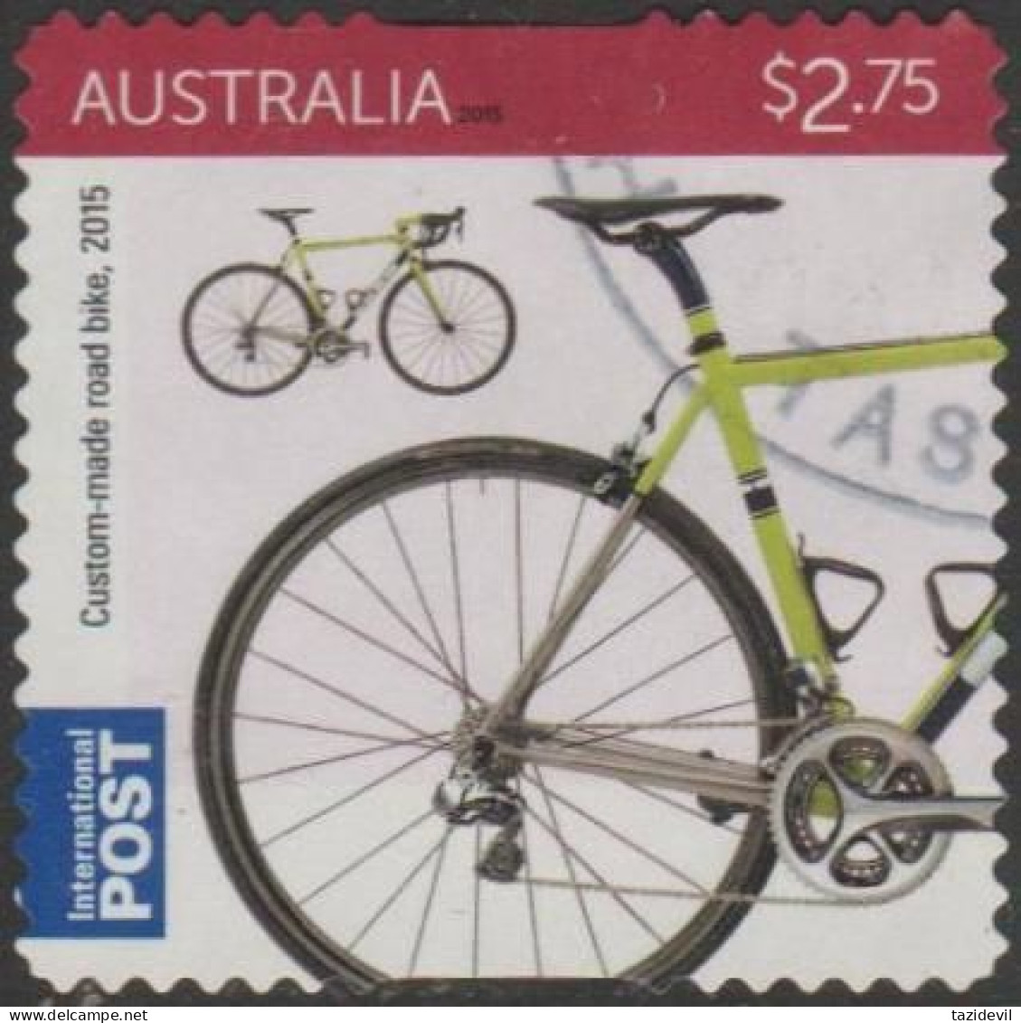 AUSTRALIA - DIE-CUT - USED - 2015 $2.75 Bicycles, International - Custom-Made Road Bike 2015 - Oblitérés