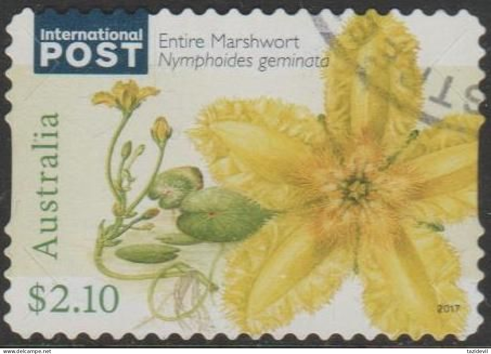 AUSTRALIA - DIE-CUT - USED - 2017 $2.10 Water Plants, International - Entire Marshwort - Used Stamps