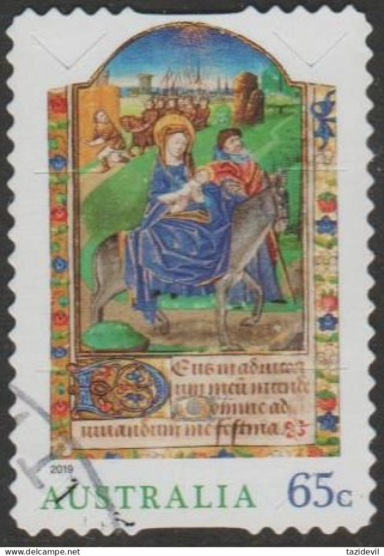 AUSTRALIA - DIE-CUT - USED - 2019 65c Religious Christmas - Flight Into Egypt - Gebraucht