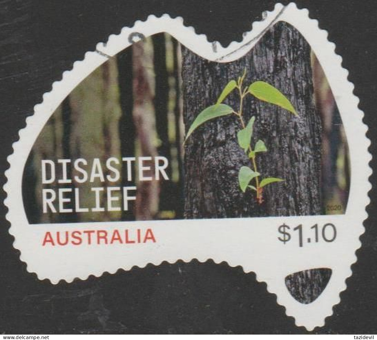 AUSTRALIA - DIE-CUT - USED - 2020 $1.10 Disaster Relief - New Growth - Used Stamps