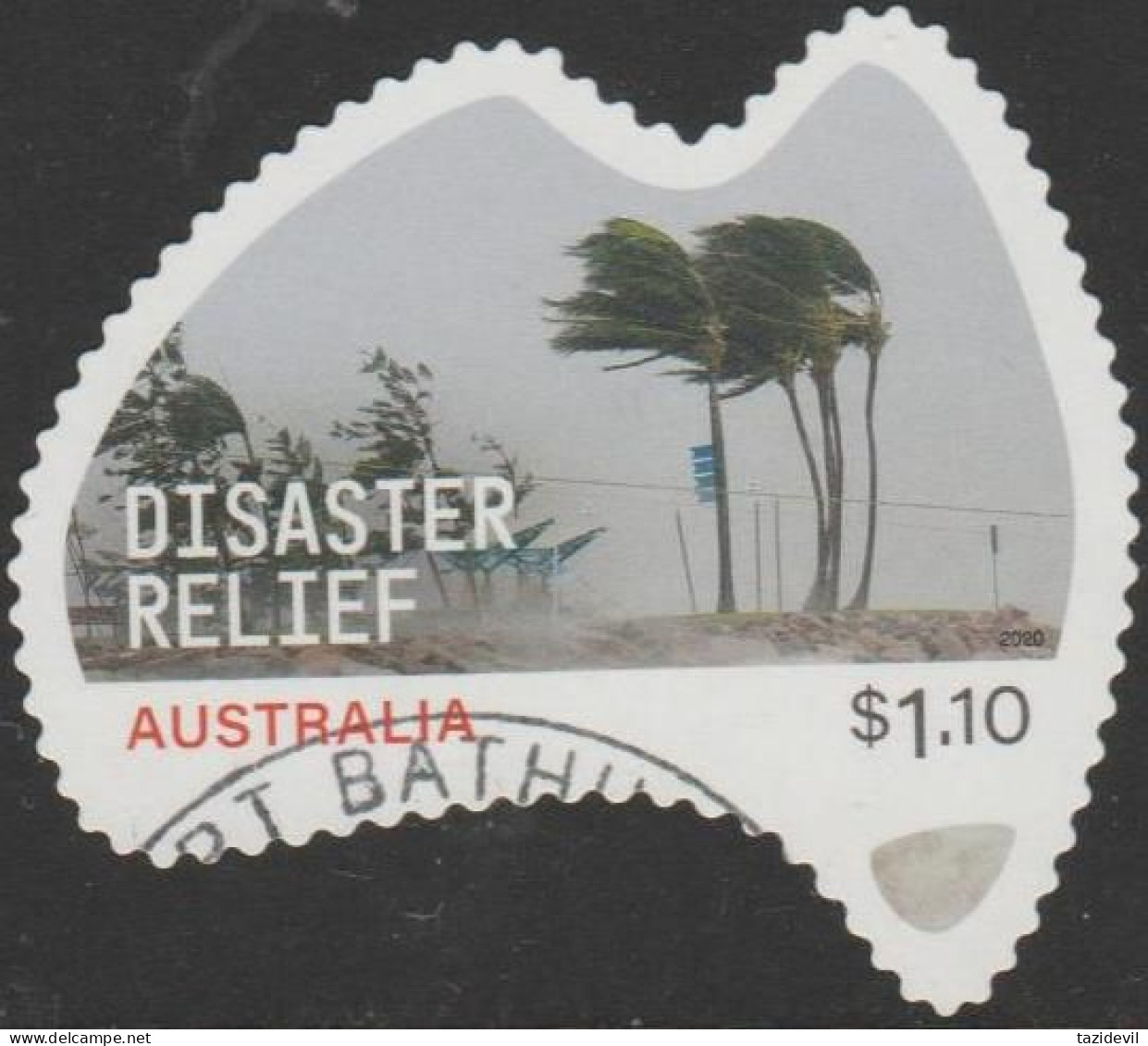 AUSTRALIA - DIE-CUT - USED - 2020 $1.10 Disaster Relief - Flood - Usati