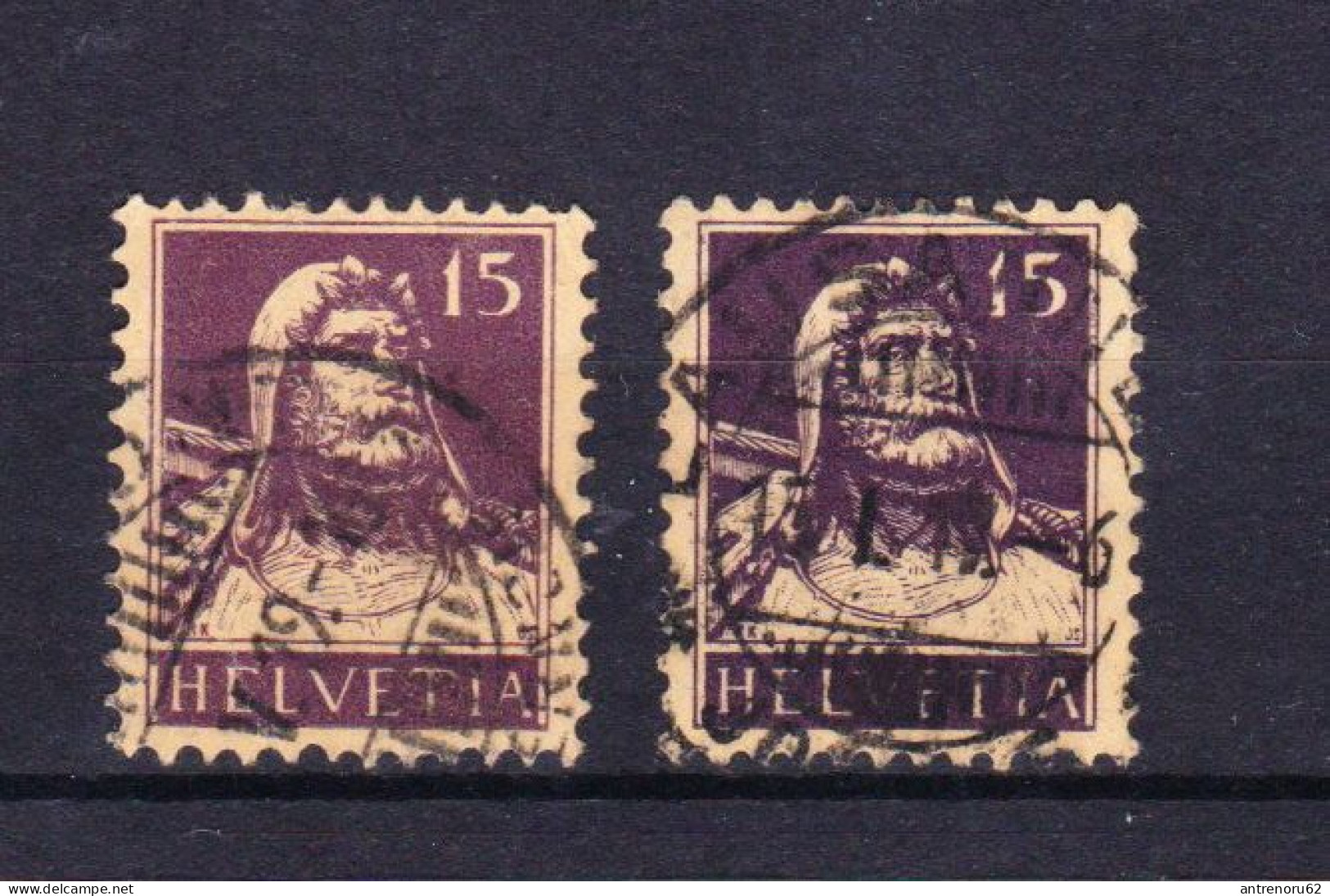 STAMPS-SWITZERLAND-ERROR-COLOR-USED-SEE-SCAN - Errores & Curiosidades