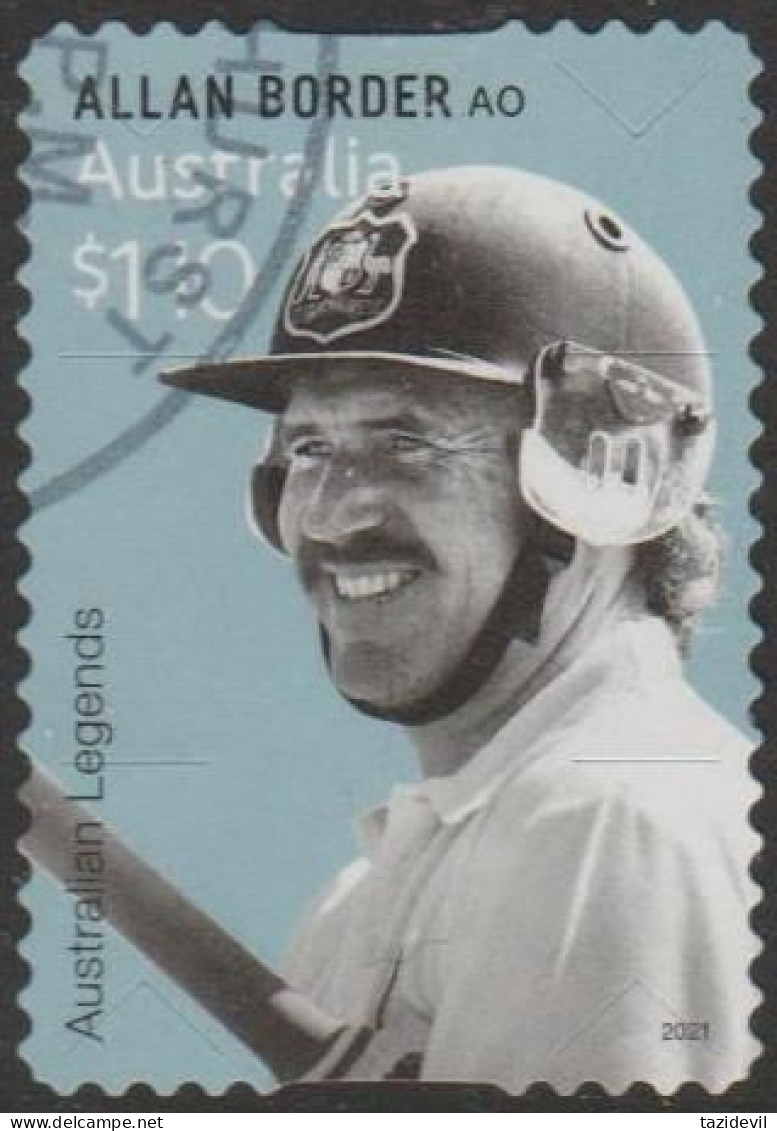 AUSTRALIA - DIE-CUT - USED - 2021 $1.10 Australian Legends Of Cricket - Allan Border AO - Used Stamps