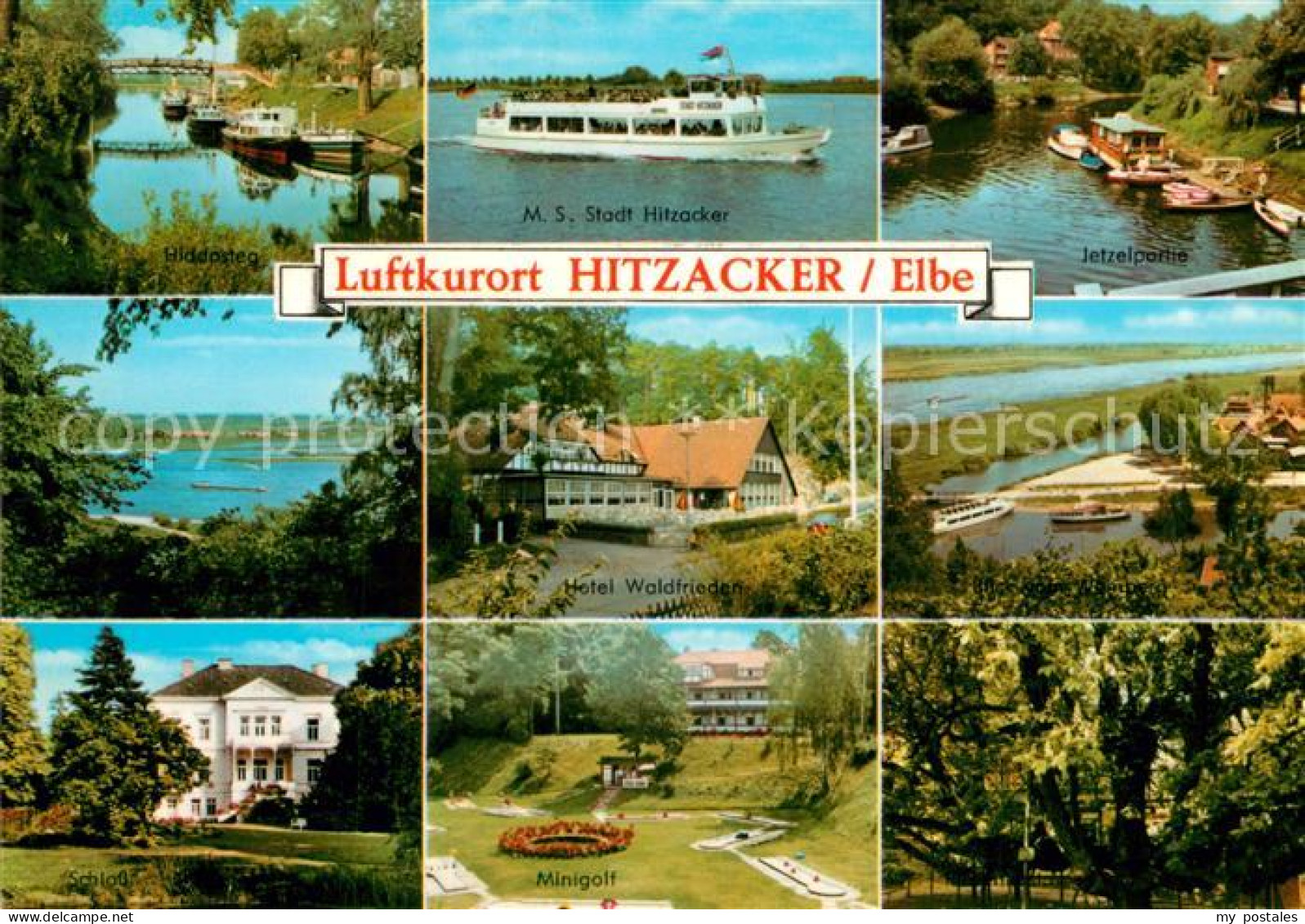 73244639 Hitzacker Elbe Elbpartien Hausboote Minigolf Hitzacker Elbe - Hitzacker