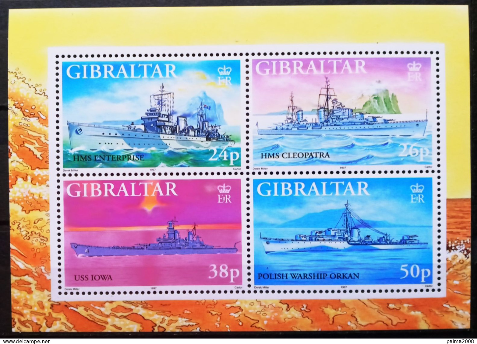 GIBRALTAR - IVERT 806/09 HOJA BLOQUE Nº 27 NUEVOS ** - BARCOS DE GUERRA - Gibilterra