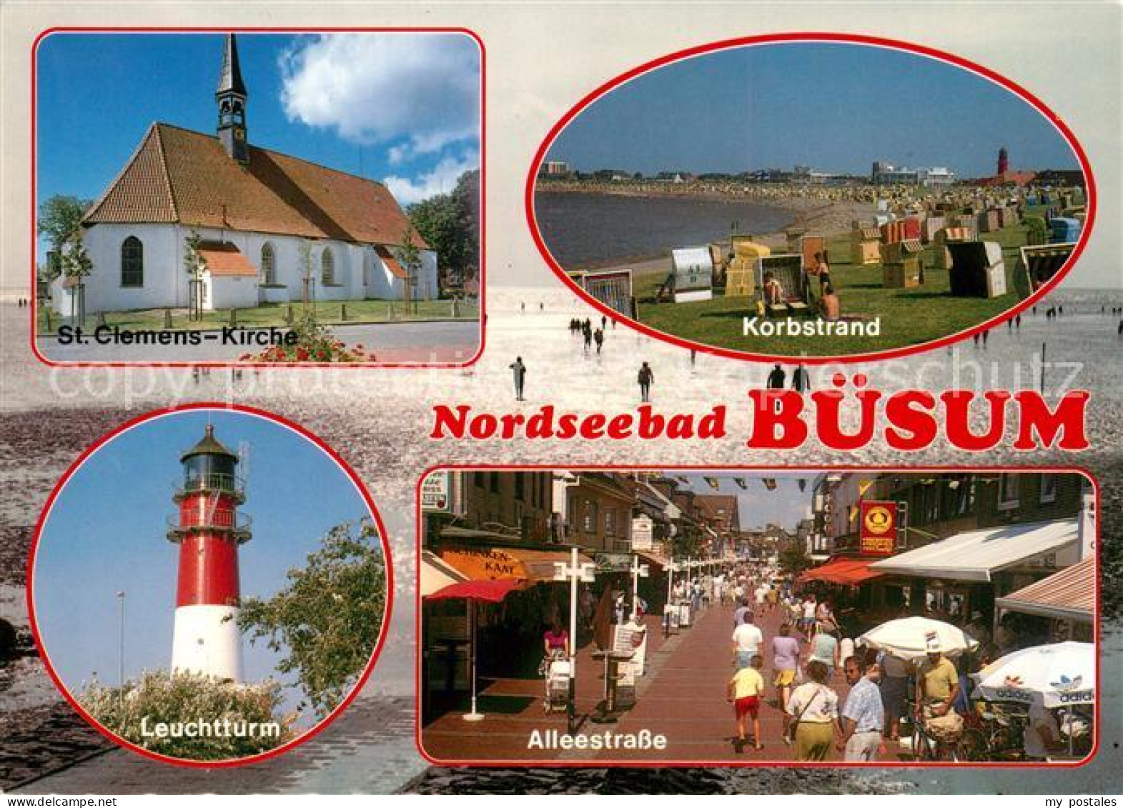 73241207 Buesum Nordseebad Leuchtturm Alleestrasse Strand Buesum Nordseebad - Buesum