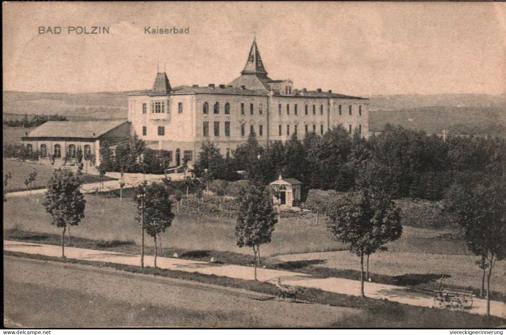 ! Alte Ansichtskarte Bad Polzin, Kaiserbad, 1912 - Pommern