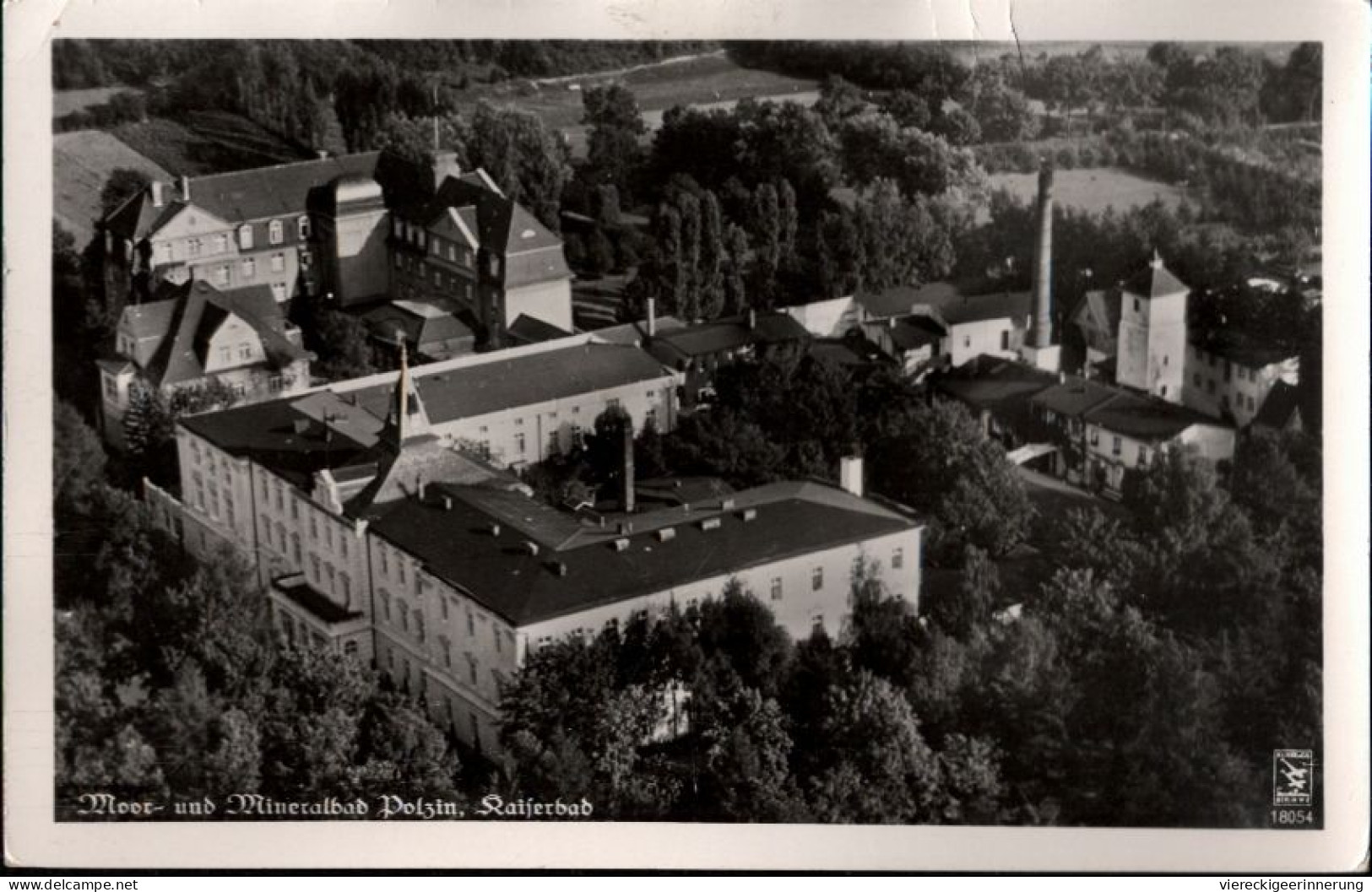 ! Alte Luftbild Ansichtskarte Bad Polzin, Kaiserbad, 1942, Verlag Klinke - Pommern