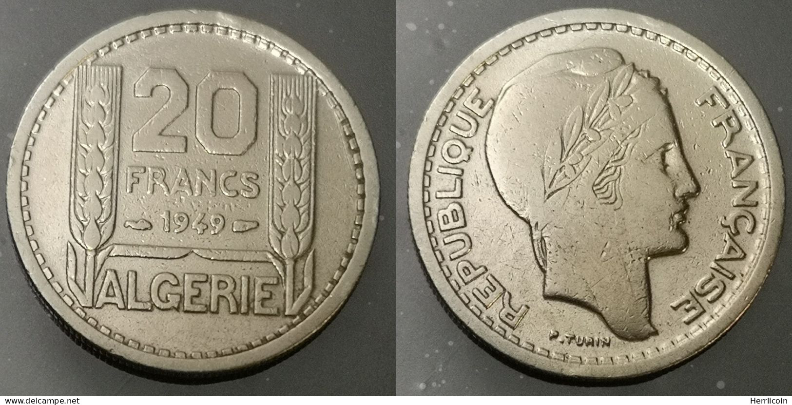 Monnaie Algérie - 1949 - 20 Francs Turin - Algeria