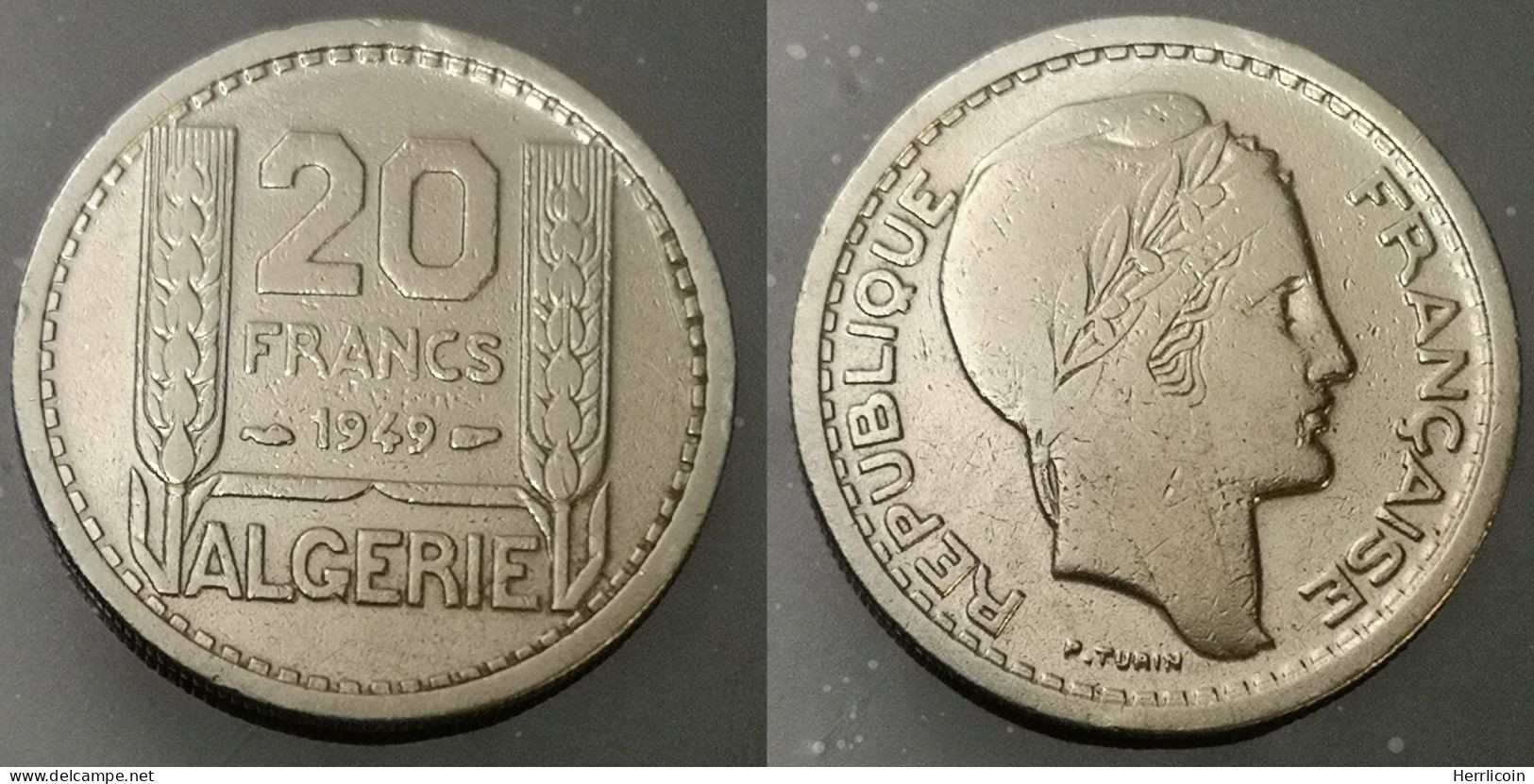 Monnaie Algérie - 1949 - 20 Francs Turin - Algerije