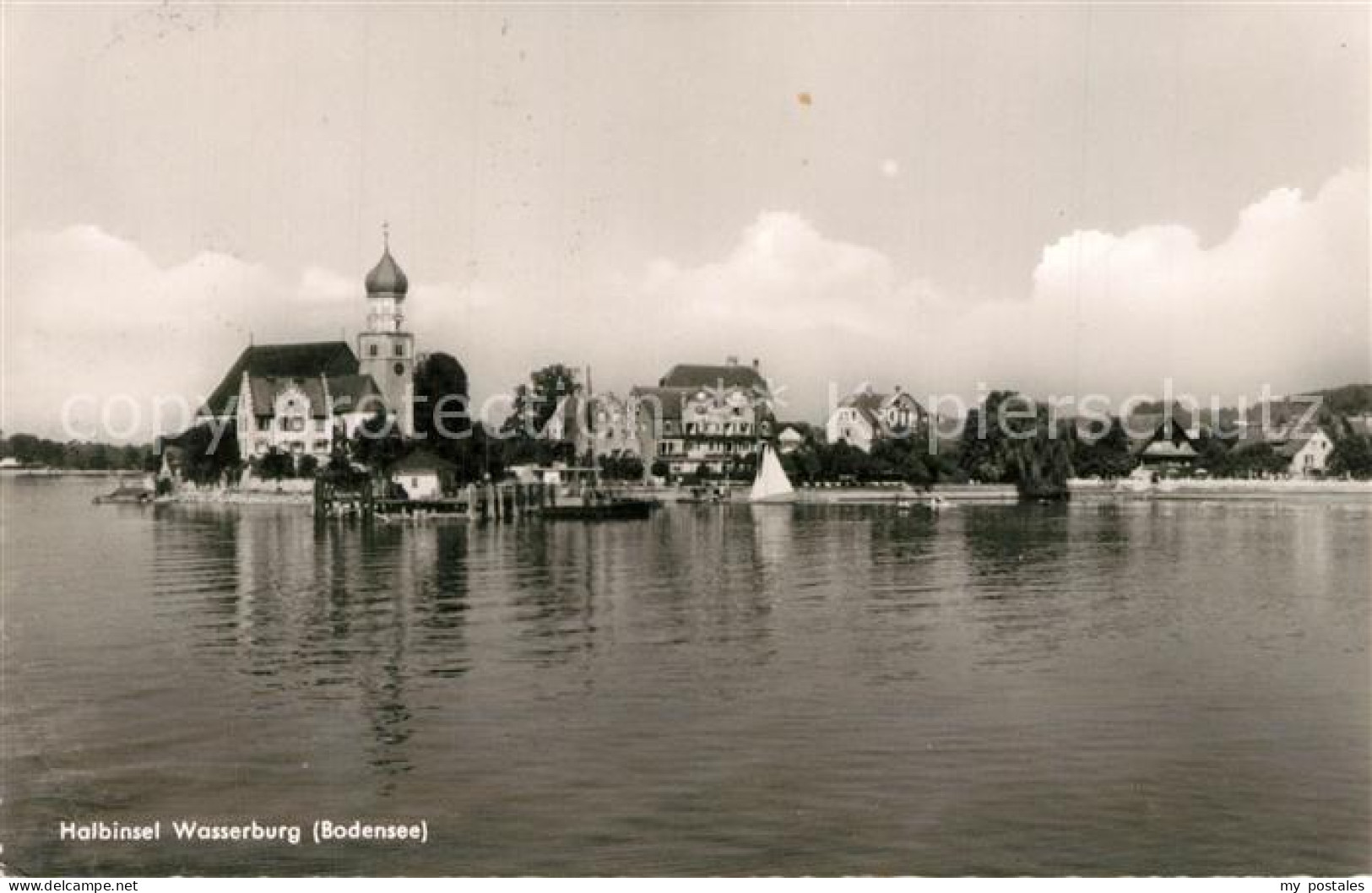 73240365 Wasserburg Bodensee Halbinsel Panorama Kirche Wasserburg Bodensee - Wasserburg (Bodensee)