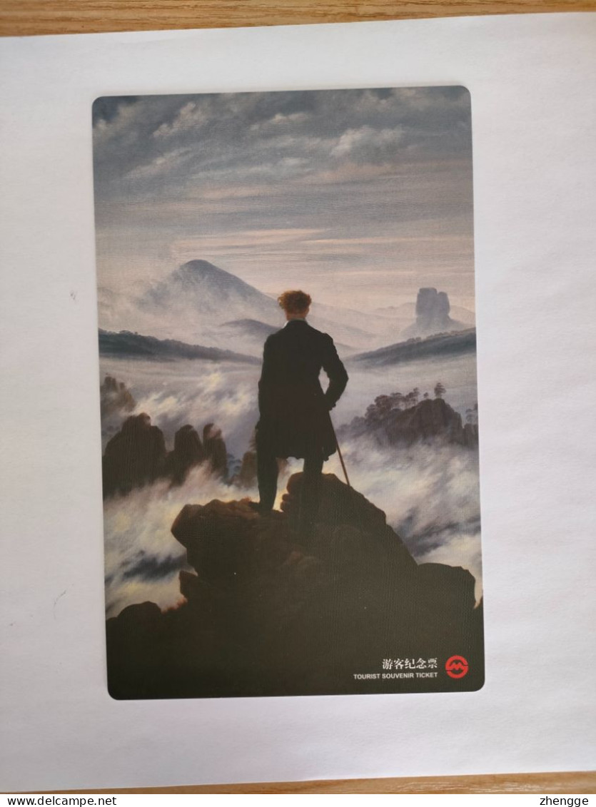 China Transport Cards, Oil Painting,Caspar David Friedrich,metro Card,shanghai City,big Size Card, Size=4 Cards,(1pcs) - Ohne Zuordnung