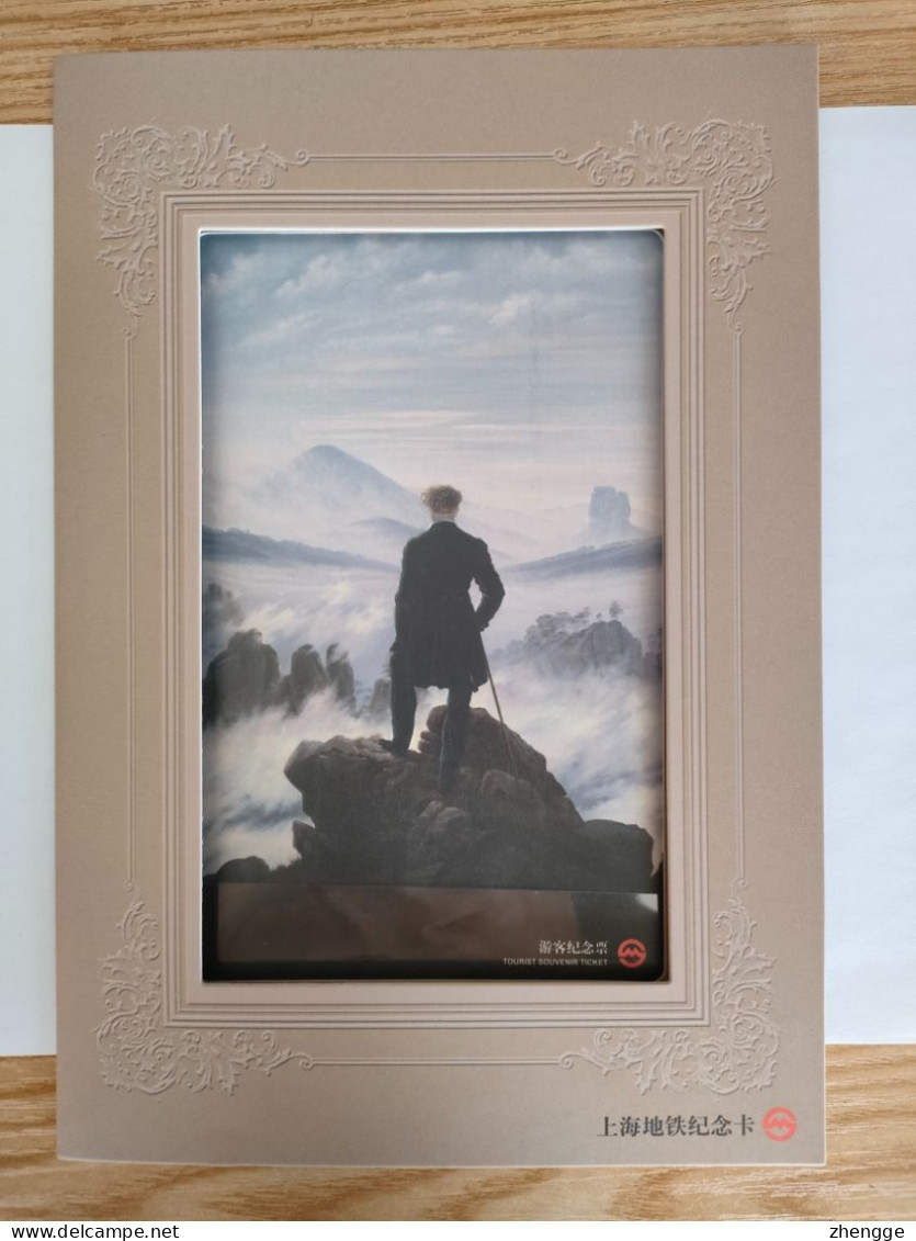 China Transport Cards, Oil Painting,Caspar David Friedrich,metro Card,shanghai City,big Size Card, Size=4 Cards,(1pcs) - Unclassified