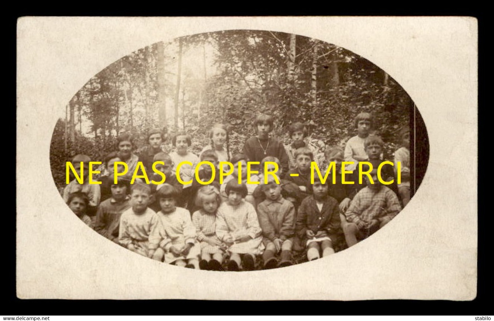 55 - MONTIERS-SUR-SAULX - GROUPE D'ENFANTS - VOIR LISTE DES NOMS AU VERSO - CARTE PHOTO ORIGINALE - Montiers Sur Saulx