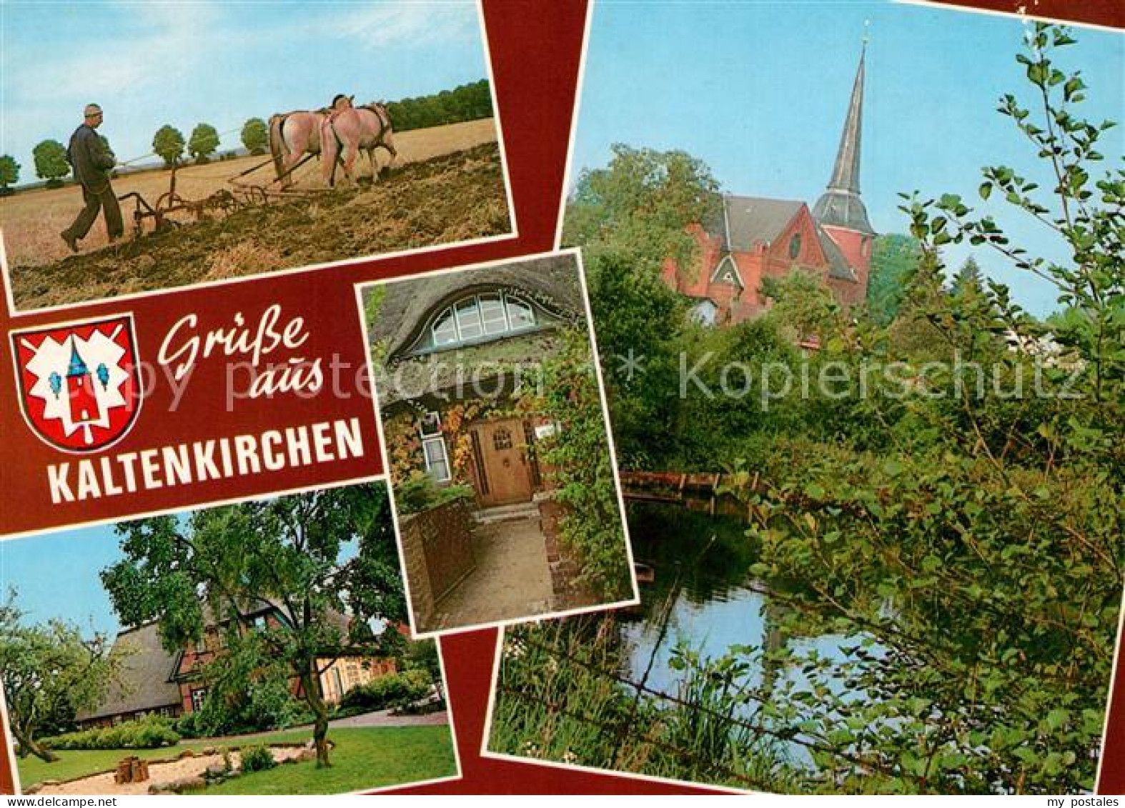 73240293 Kaltenkirchen Holstein Kirche Pferde Pflug Kaltenkirchen Holstein - Kaltenkirchen