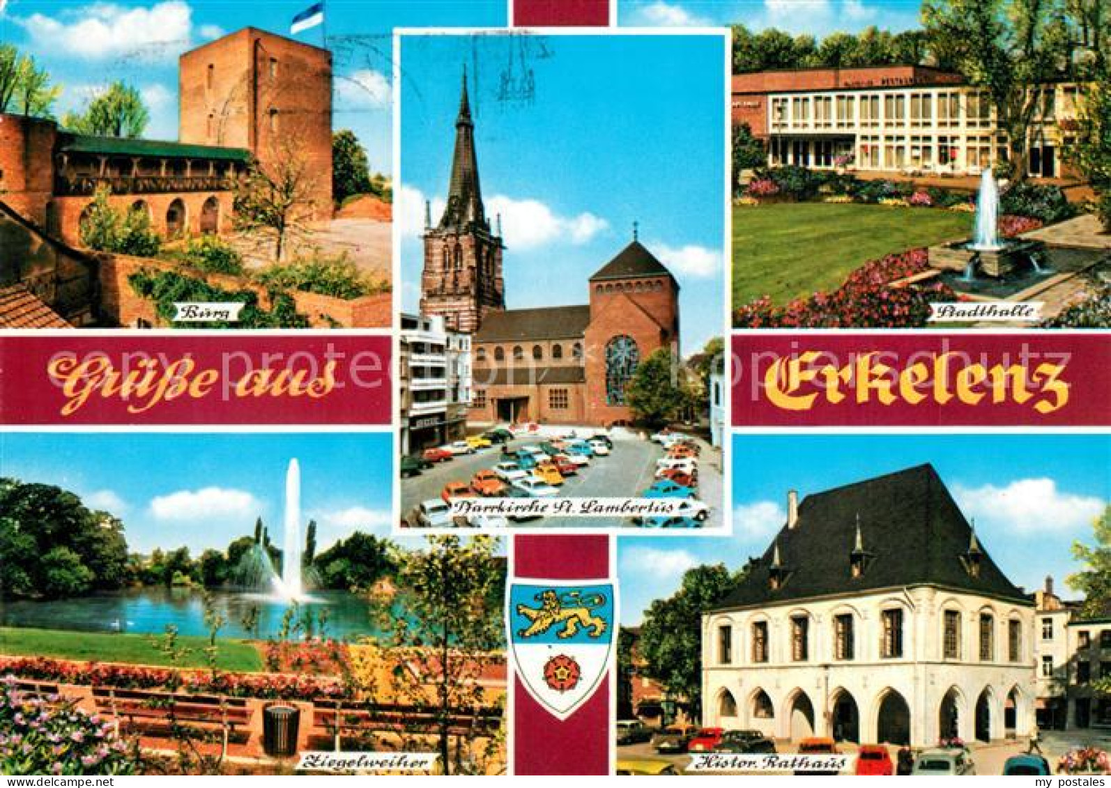 73240237 Erkelenz Burg Pfarrkirche Lambertus Stadthalle Ziegelweiher Rathaus Erk - Erkelenz