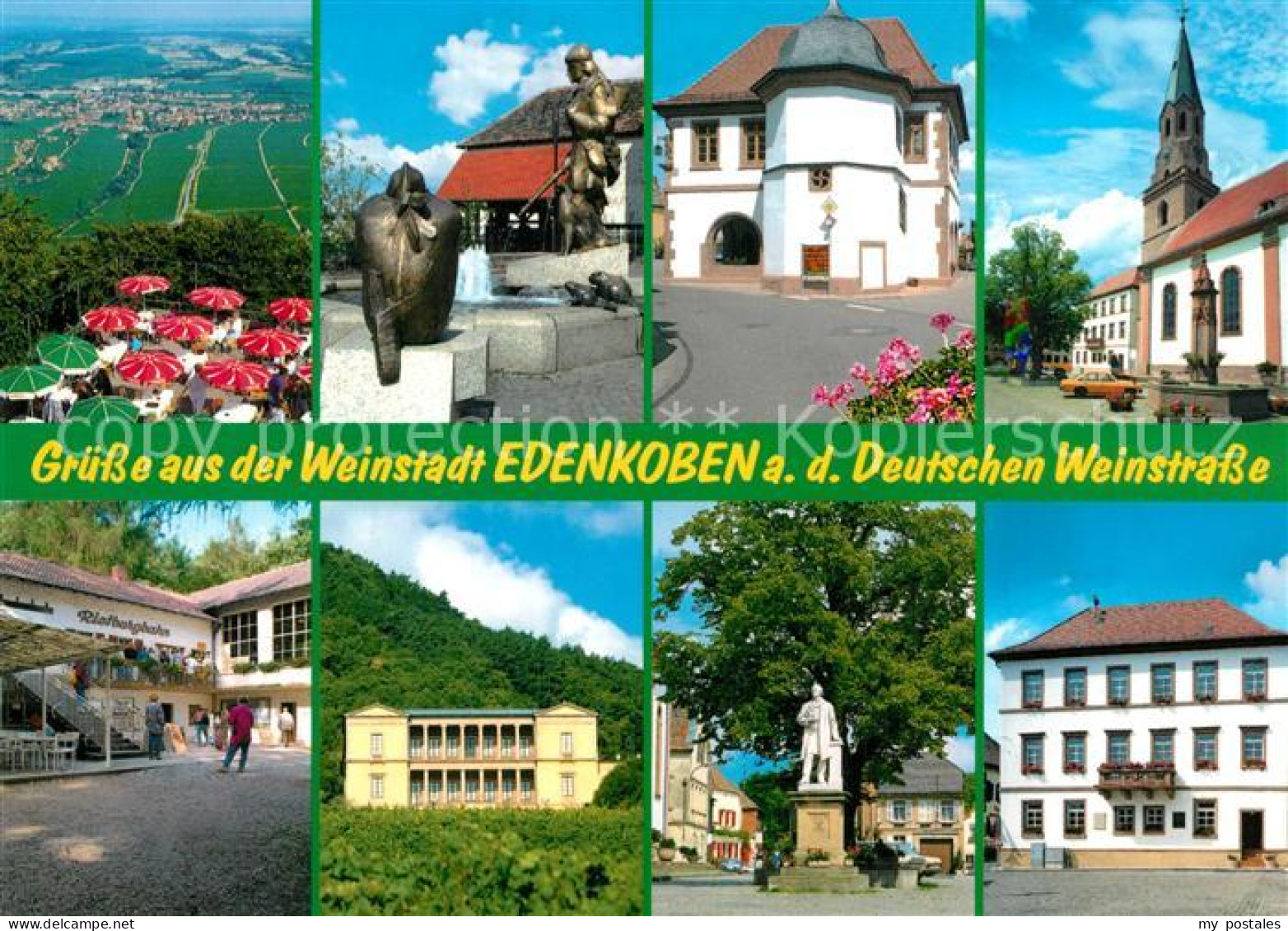 73239895 Edenkoben Friedensdenkmal Kirche Rathaus Denkmal  Edenkoben - Edenkoben