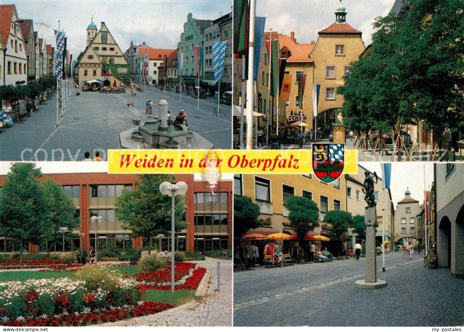 73239462 Weiden Oberpfalz Rathaus Oberer Markt Brunnen Park Weiden Oberpfalz - Weiden I. D. Oberpfalz