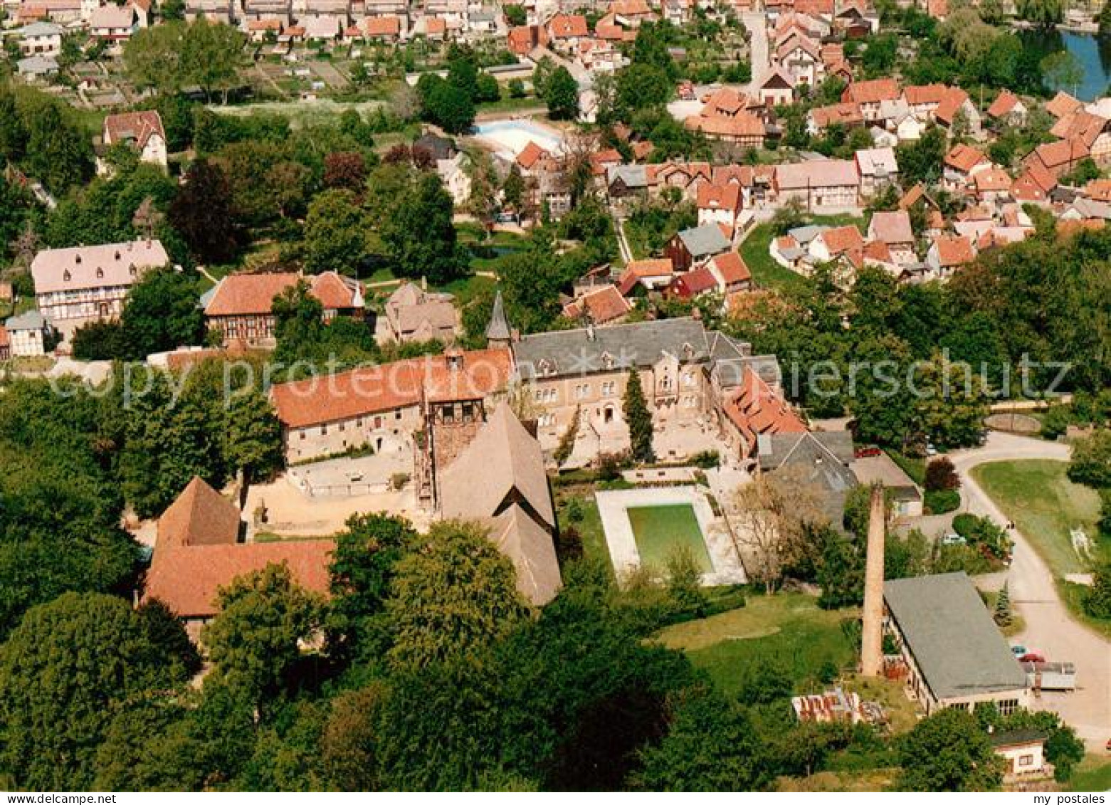 73238596 Ilsenburg Harz Fliegeraufnahme Schlosshotel Klosteranlage Ilsenburg Har - Ilsenburg