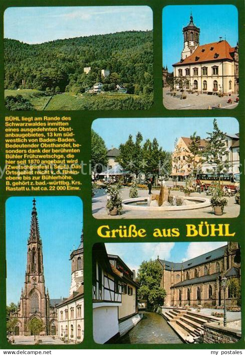 73237961 Buehl Baden Rathaus Kirche Brunnen Chronik Buehl Baden - Buehl