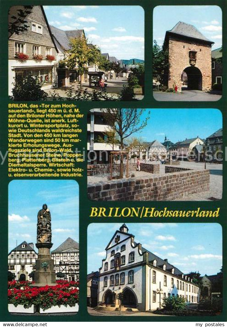 73237944 Brilon Denkmal Stadttor Rathaus Chronik Brilon - Brilon