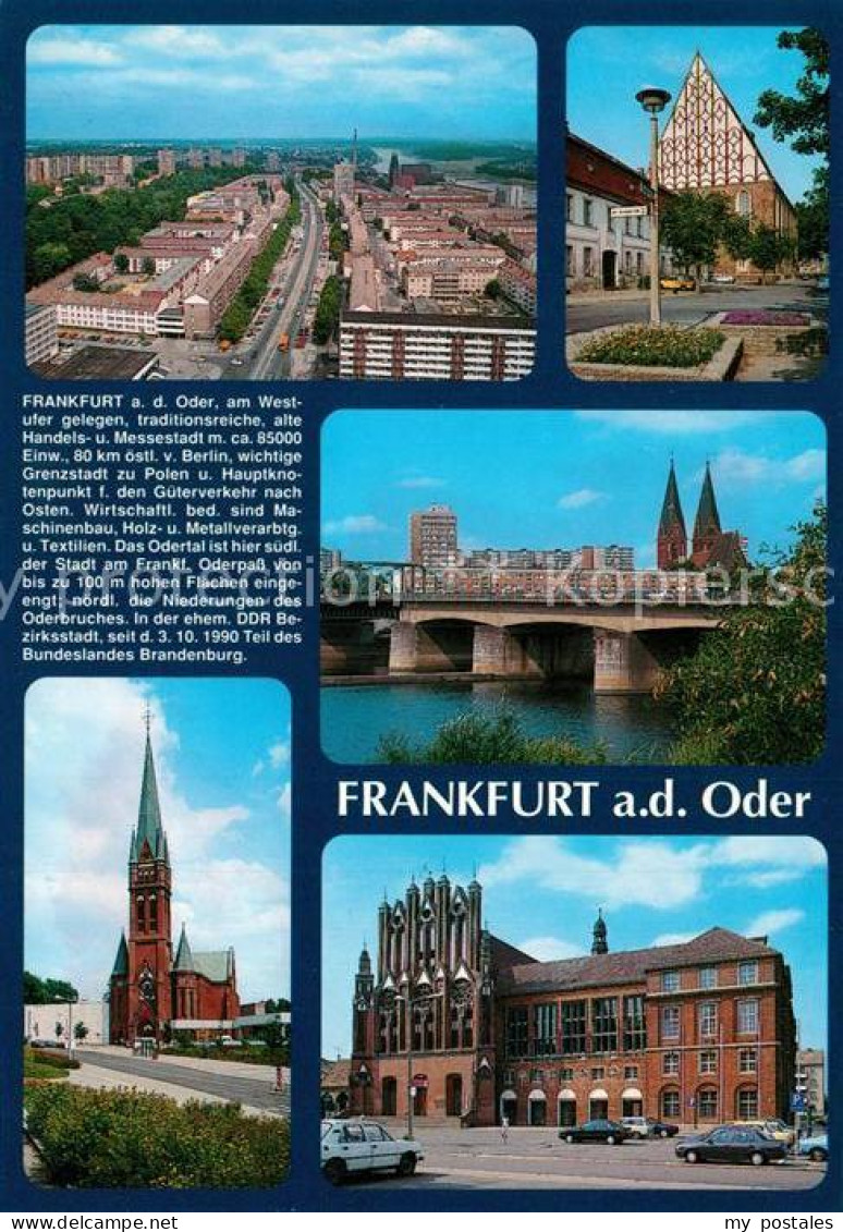 73237927 Frankfurt Oder Fliegeraufnahme Bruecke Kirche Rathaus Frankfurt Oder - Frankfurt A. D. Oder