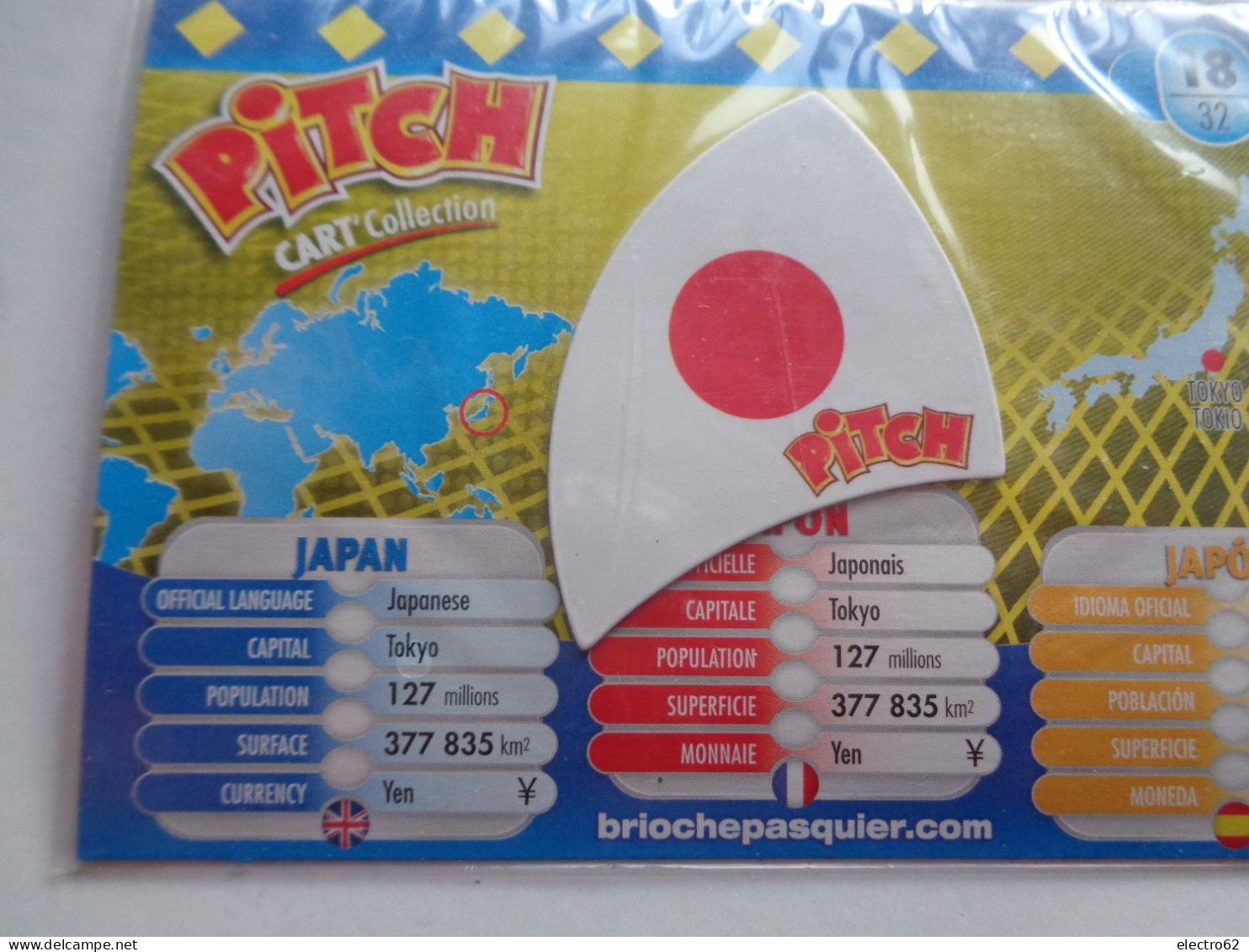 Magnet Pasquier Pitch Drapeau Japon Japan Tokyo Tokio Drapeaux Flag Flags Bandera Bandiere Giappone Flagge Flaggen - Tourisme