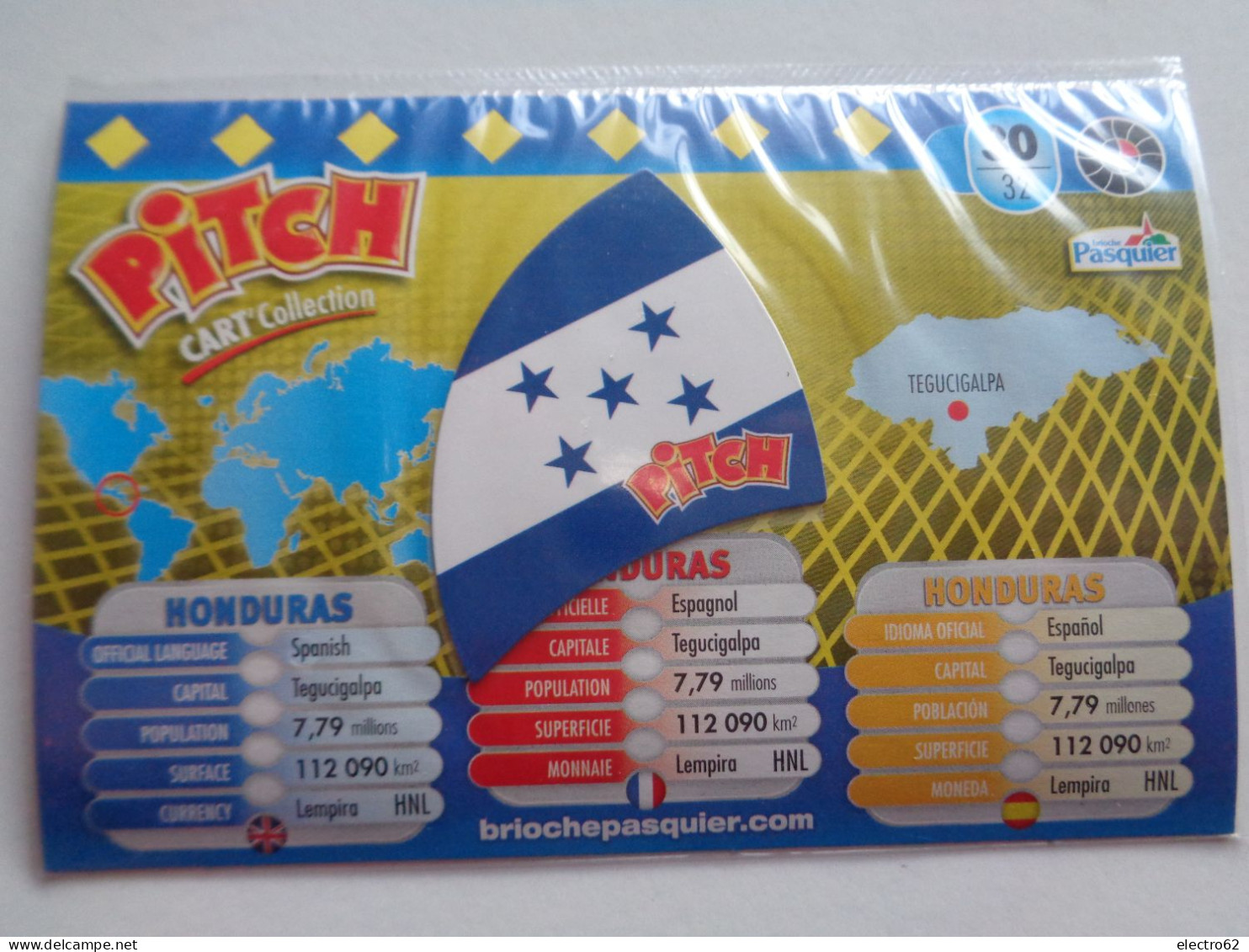 Magnet Pasquier Pitch Drapeau Honduras Tegucigalpa Drapeaux Flag Flags Flagge Flaggen Bandiera Bandiere Bandera Banderas - Toerisme