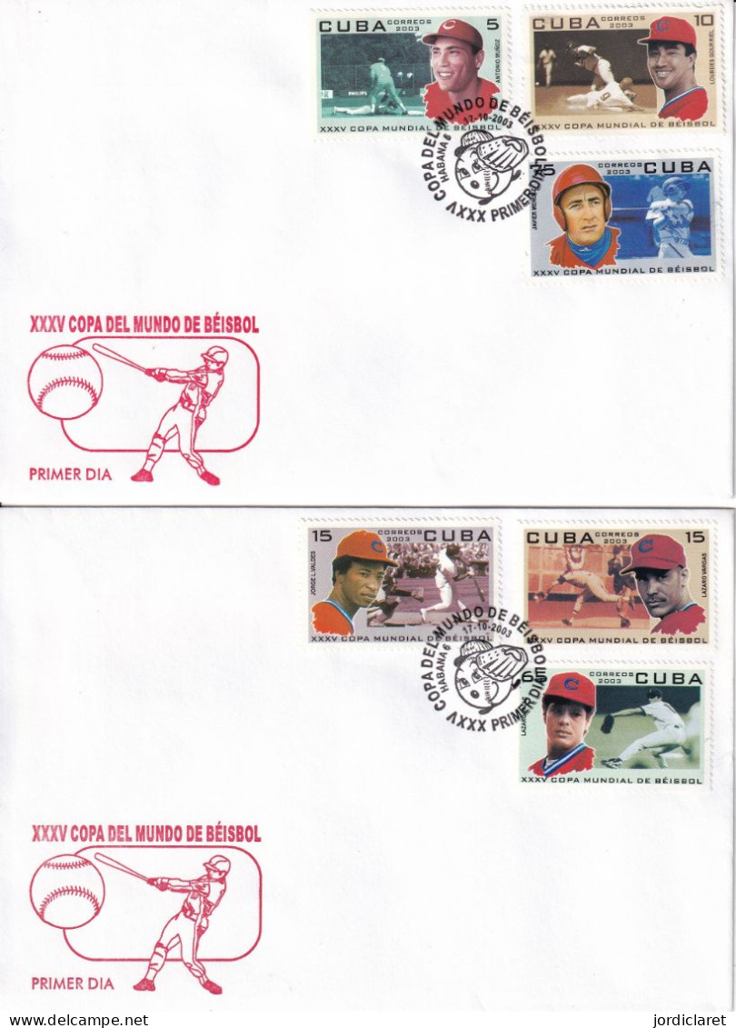 FDC CUBA  2003 - Base-Ball