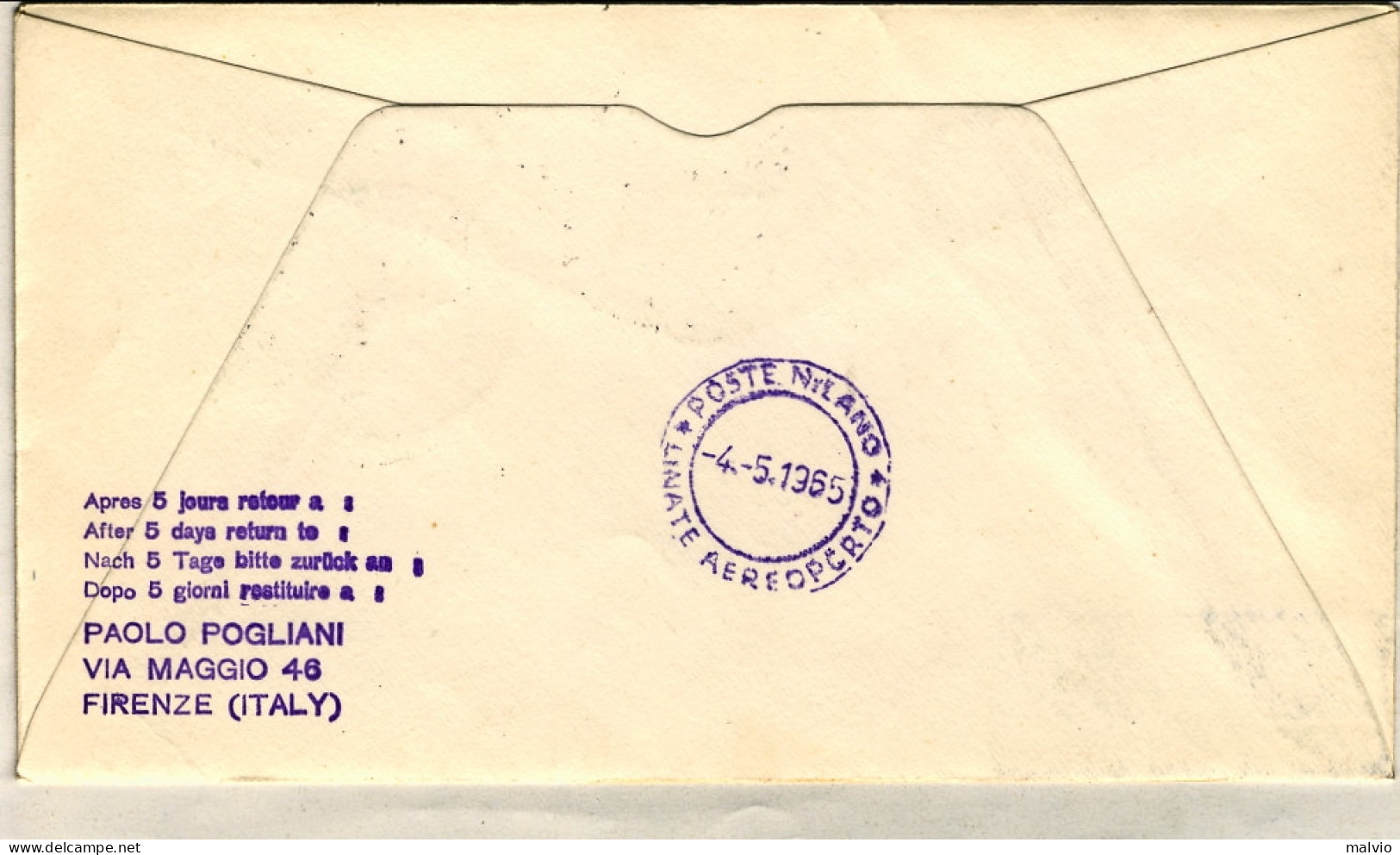 1965-Jugoslavia J.A.T. I^volo Zagabria Milano Del 4 Maggio - Airmail
