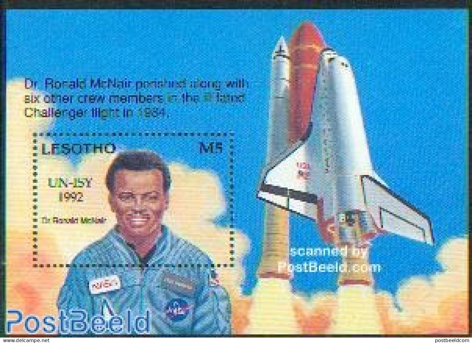 Lesotho 1993 Int. Space Year S/s, Mint NH, Transport - Lesotho (1966-...)