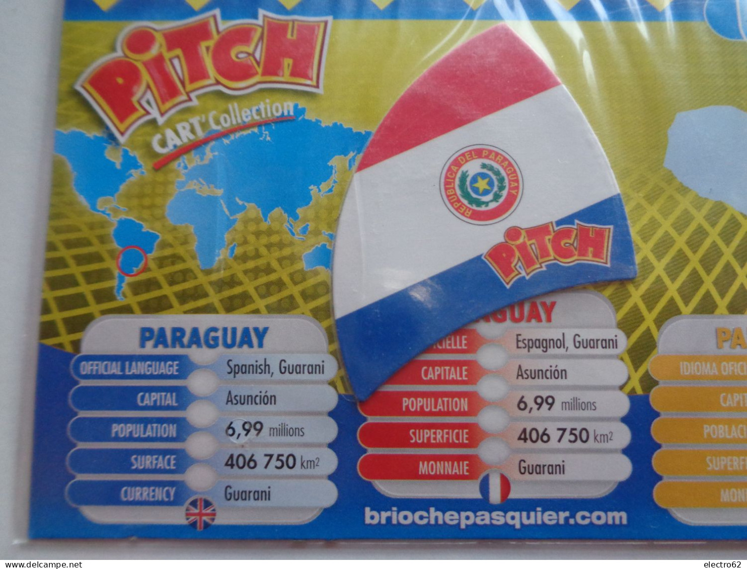 Magnet Pasquier Pitch Drapeau Paraguay Asuncion Drapeaux Flag Flags Flagge Bandera Bandiere Banderas Bandiera Flaggen - Turismo