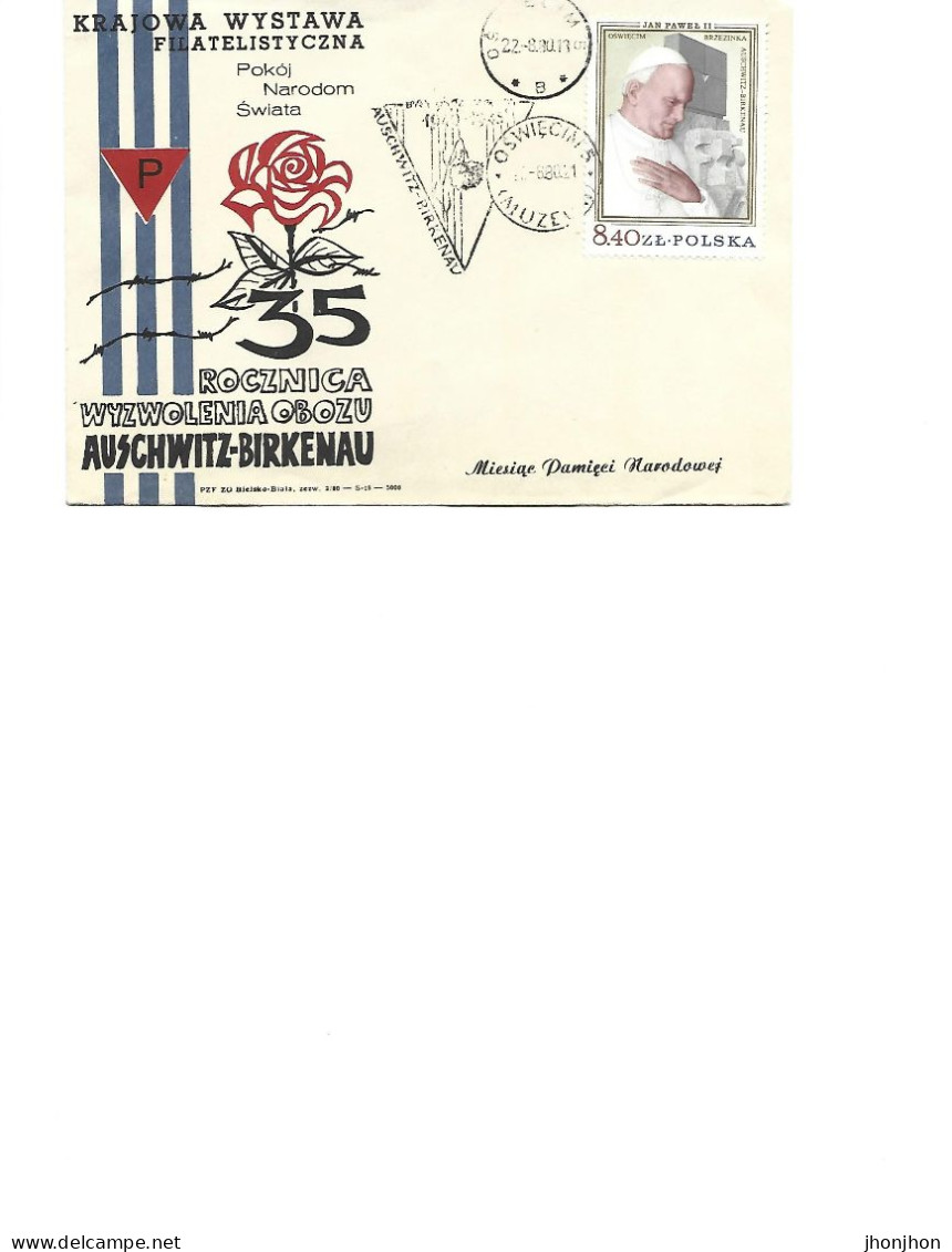Poland - 35th Anniversary Of The Liberation Of The Auschwitz-Birkenau Camp. National Remembrance Month,1980 - FDC