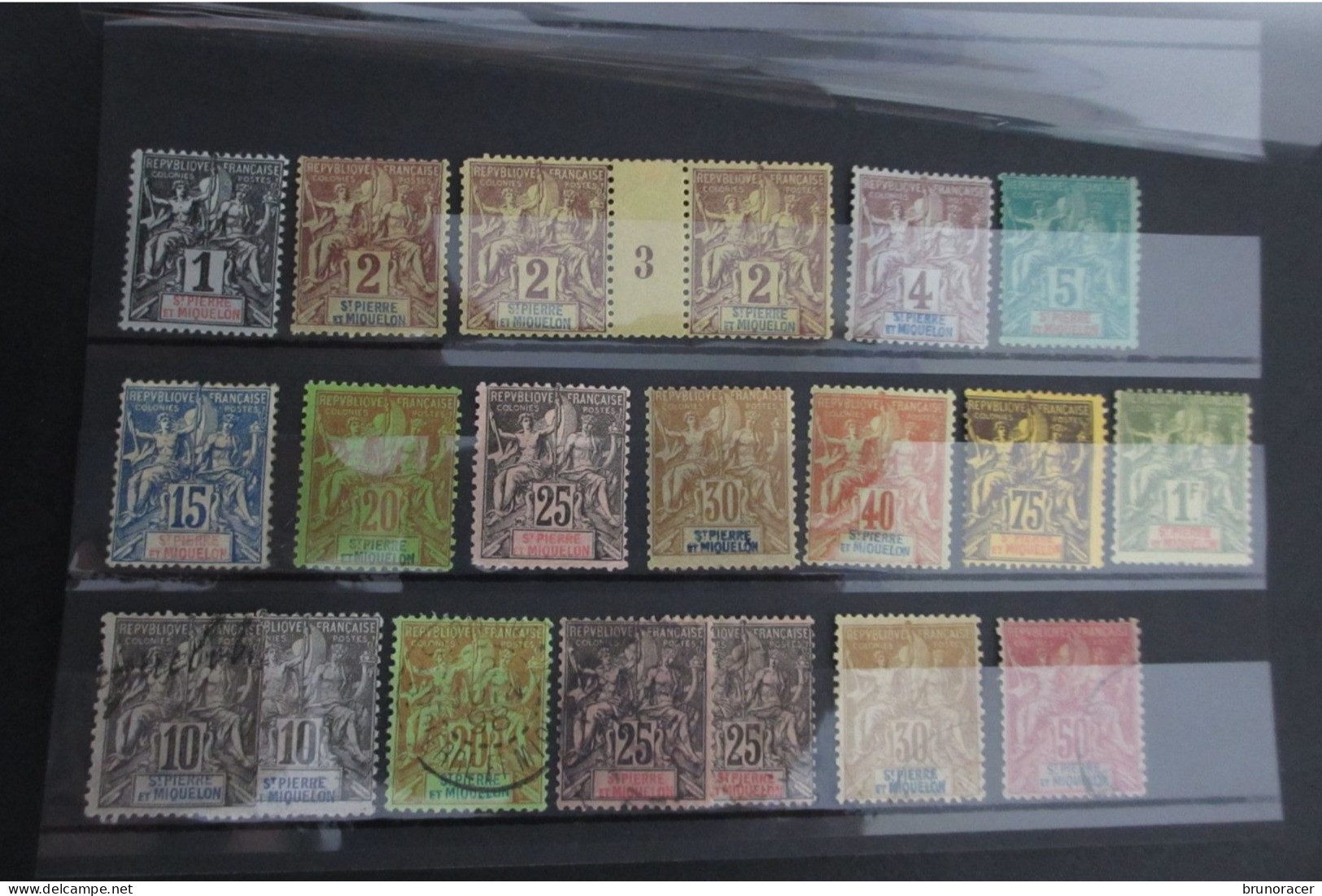 St PIERRE & MIQUELON  LOT TYPE GROUPE NEUF*/(*)Oblit.  MILLESIME NON COMPTE COTE 337 EUROS VOIR SCANS - Unused Stamps