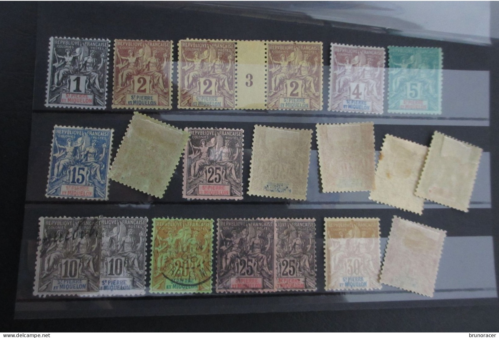 St PIERRE & MIQUELON  LOT TYPE GROUPE NEUF*/(*)Oblit.  MILLESIME NON COMPTE COTE 337 EUROS VOIR SCANS - Unused Stamps