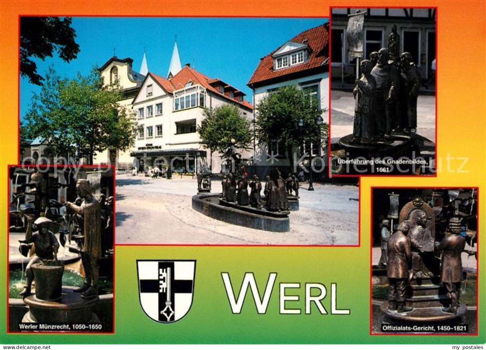 73234899 Werl Westfalen Werler Muenzrecht Brunnen Statuen Werl Westfalen - Werl