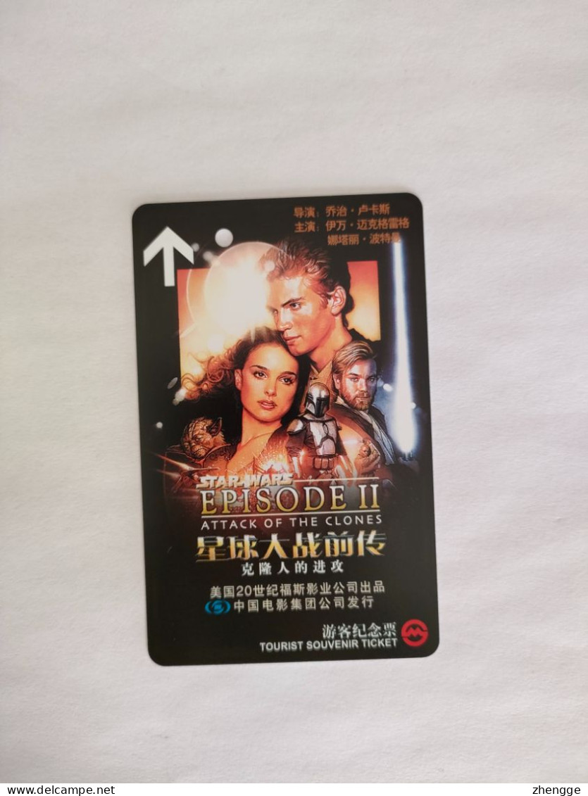 China Transport Cards,movie, Star Wars Episode II: Attack Of The Clones ,metro Card,shanghai City, (1pcs) - Sin Clasificación